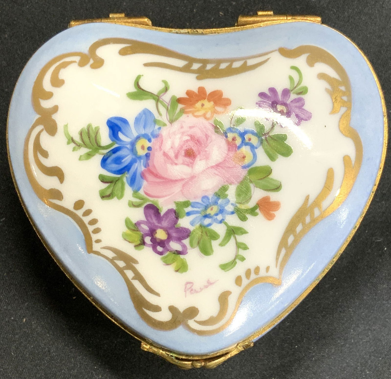 Limoges France Porcelain Heart Trinket Box (1 of 6)