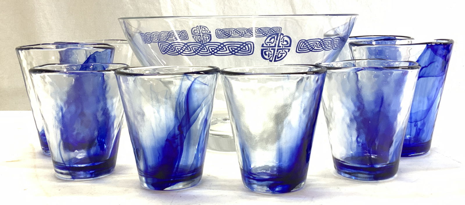 R BORMIOLI Murano Blue Glass Tumbler Set 9 (1 of 7)