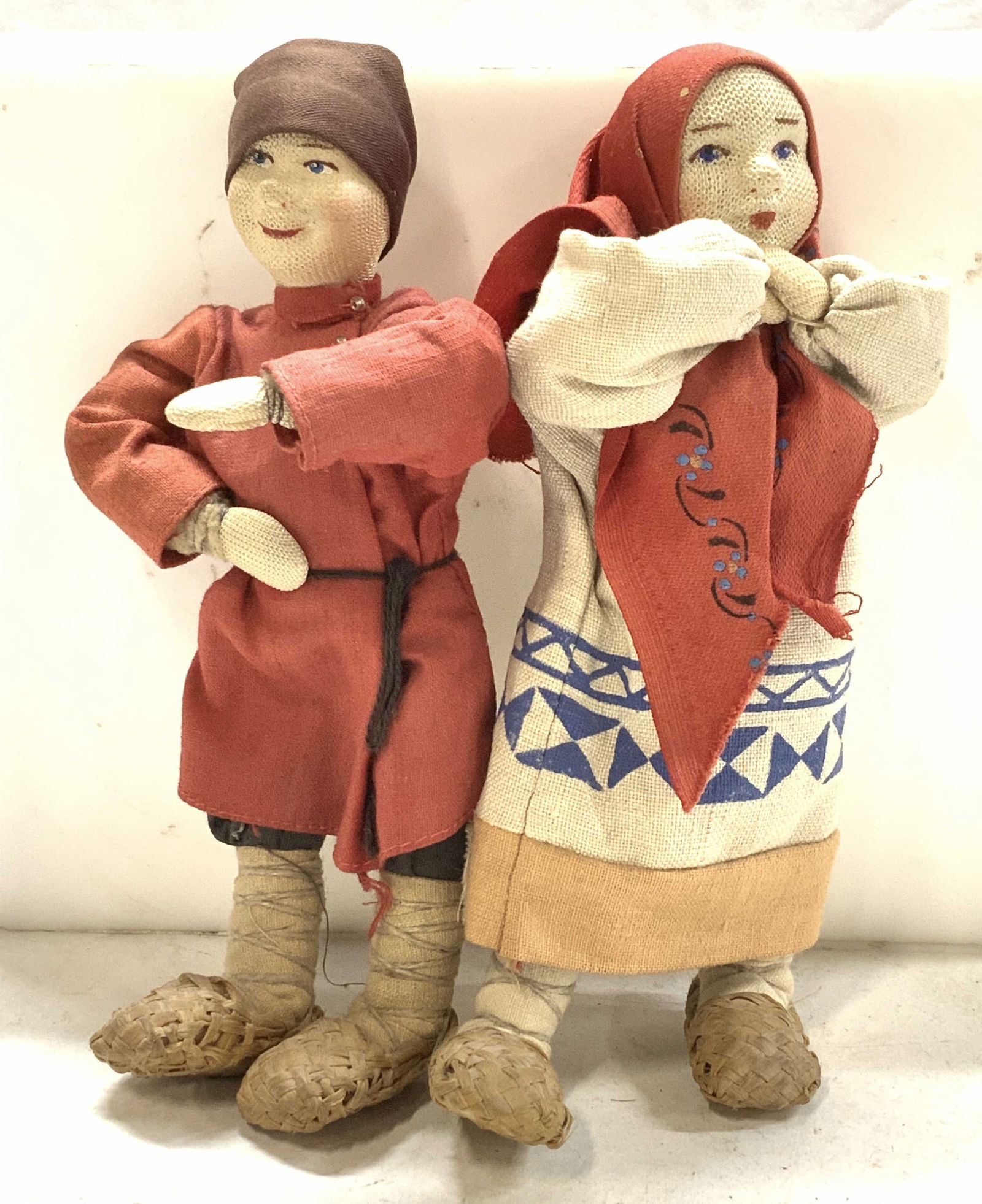 Pair Hand Crafted Russian Folk Art Dolls (1 of 6)