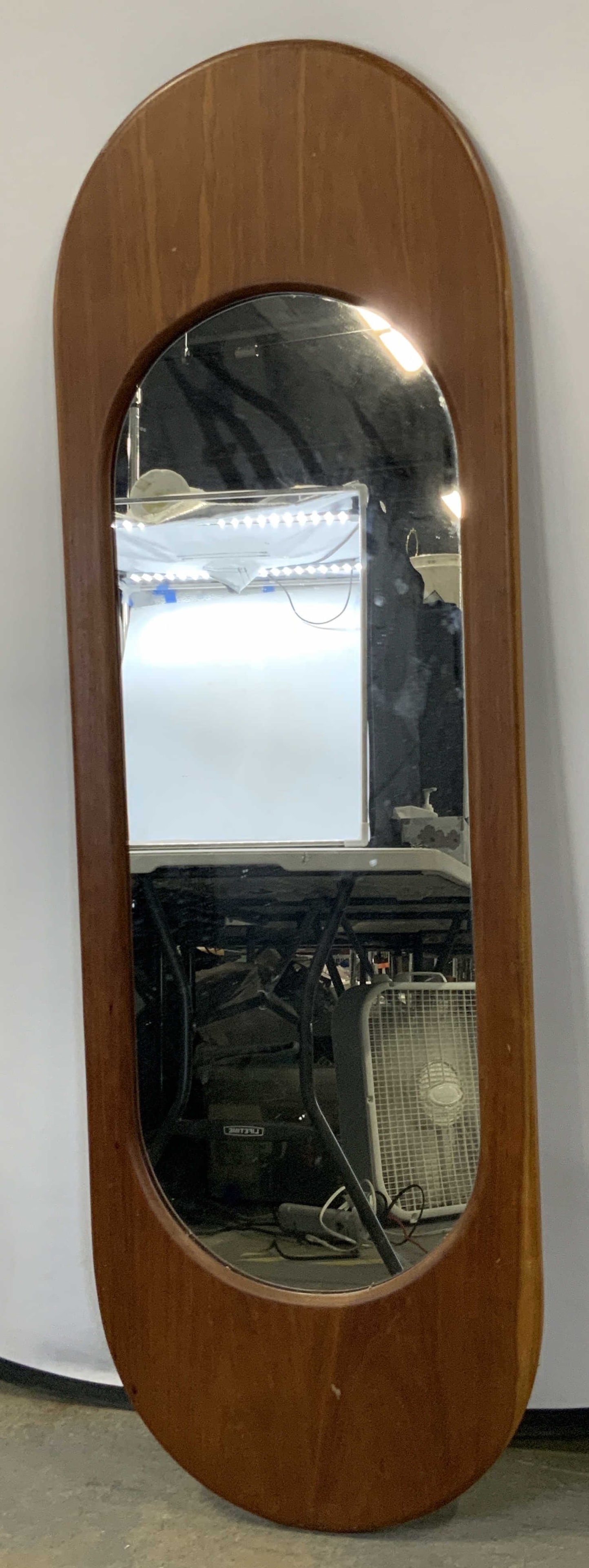 Vintage Oblong Wooden Wall Mirror (1 of 10)