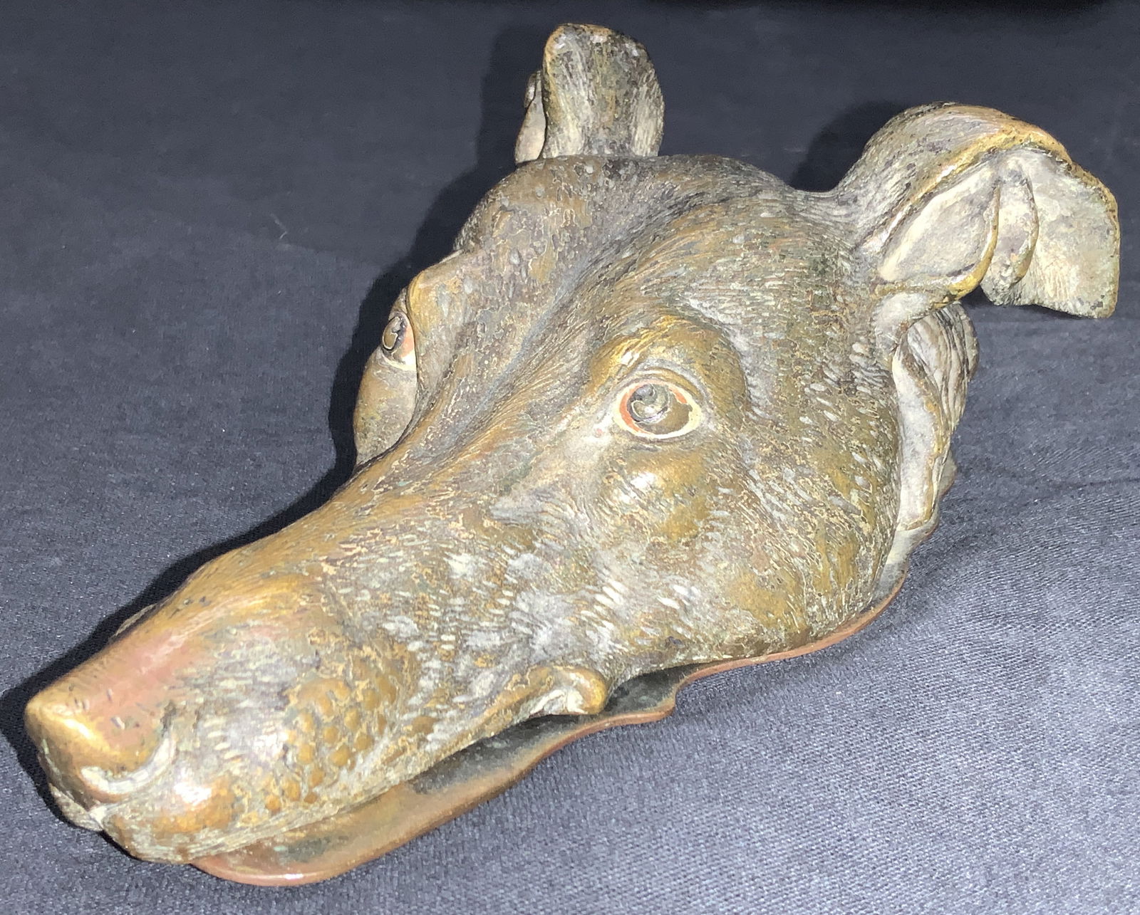 Vintage Brass Dog Head Wall Clip (1 of 9)