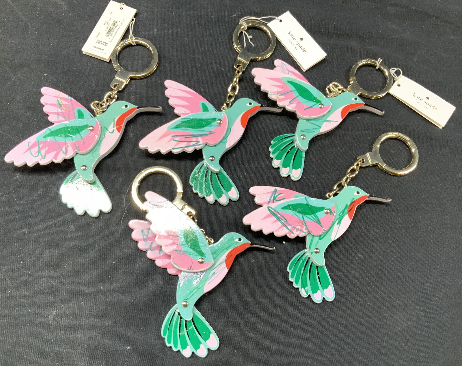 Set 5 Kate Spade Humming Bird Key Chains, W Tag (1 of 8)