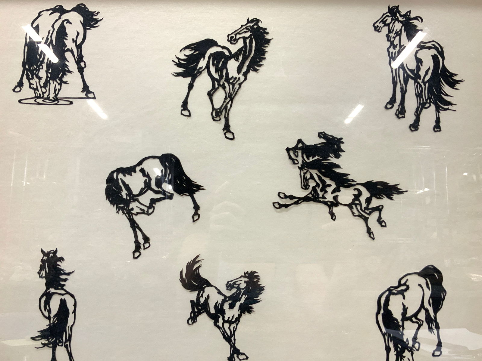 Framed Vintage Horse Paper Cutouts (1 of 11)