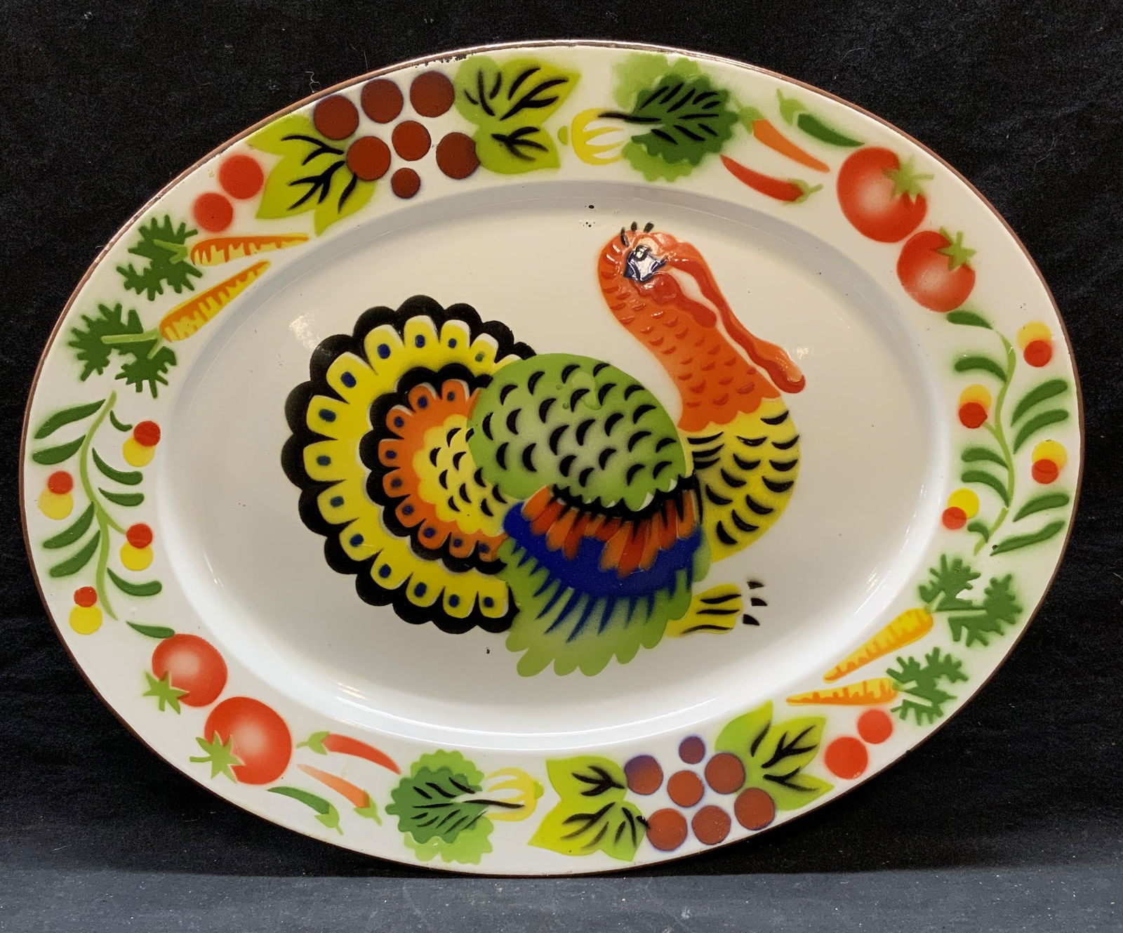 Vintage Turkey Toleware Platter, Hong Kong (1 of 7)