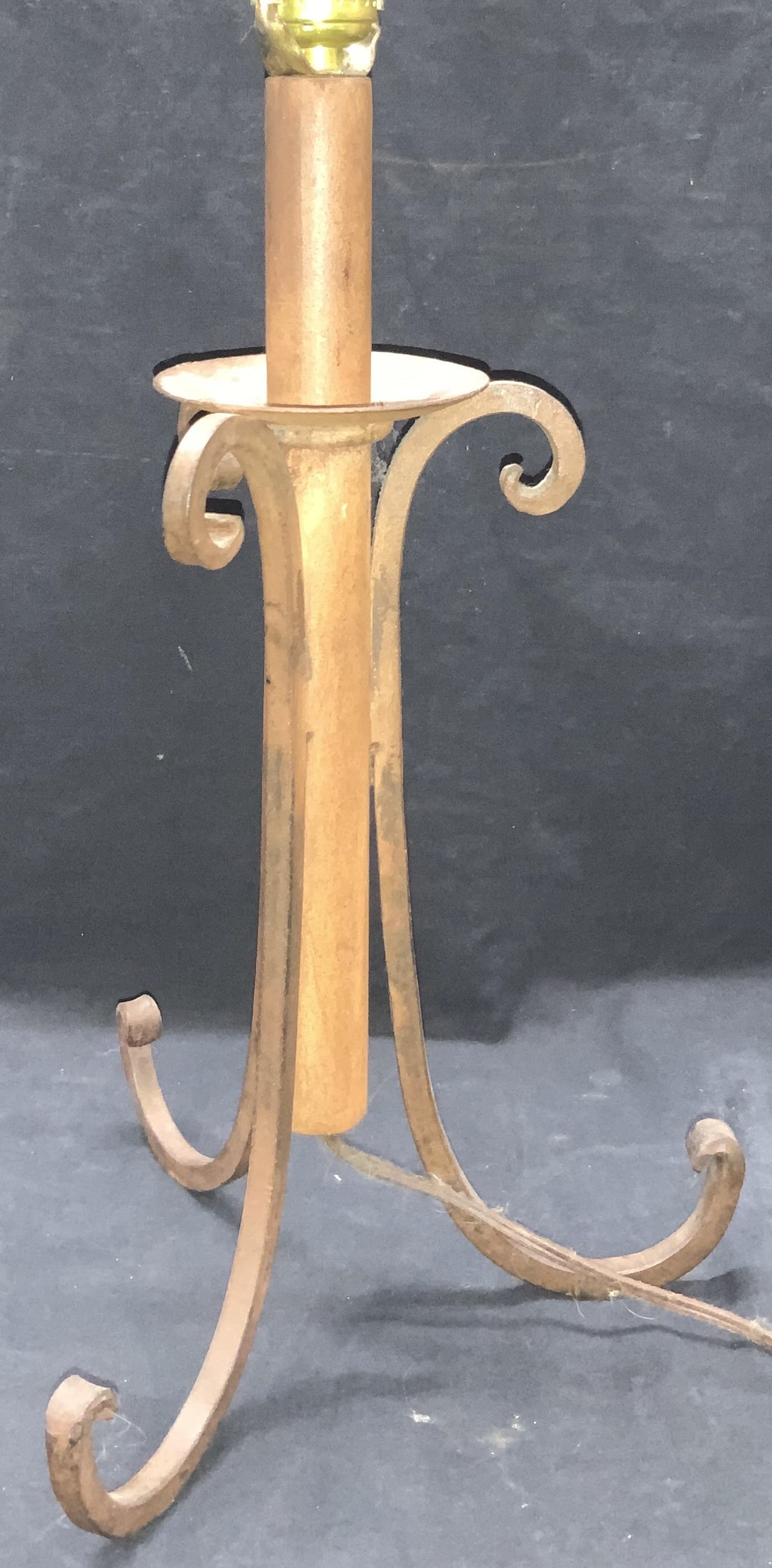 Cast Iron Candle Stick Table Lamp (1 of 10)