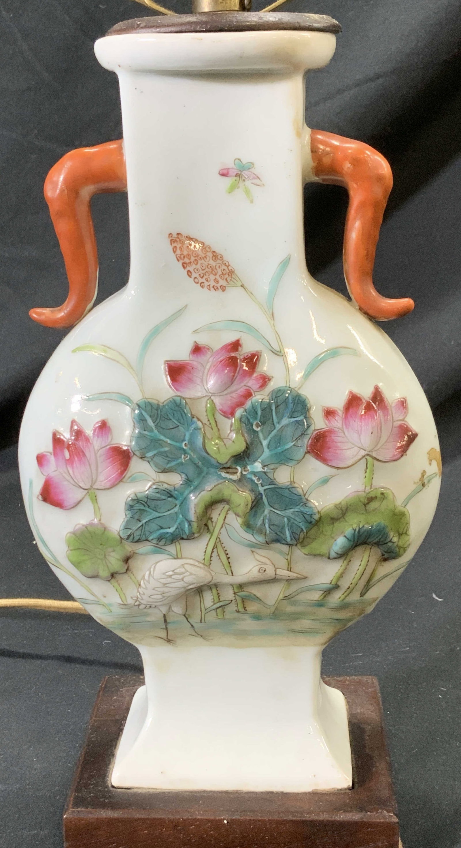 Chinoiserie Retro Asian Porcelain Vase Lamp (1 of 8)