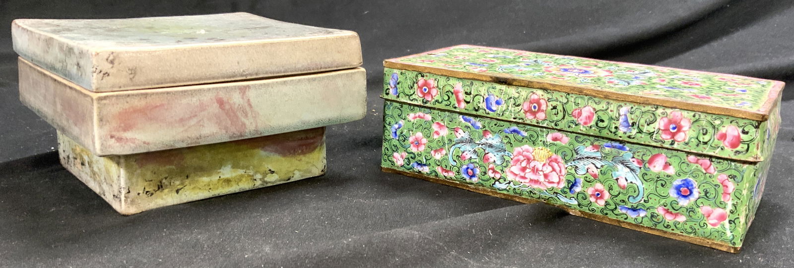 Lot 2 Vntg Assorted Lidded Keepsake Boxes (1 of 7)