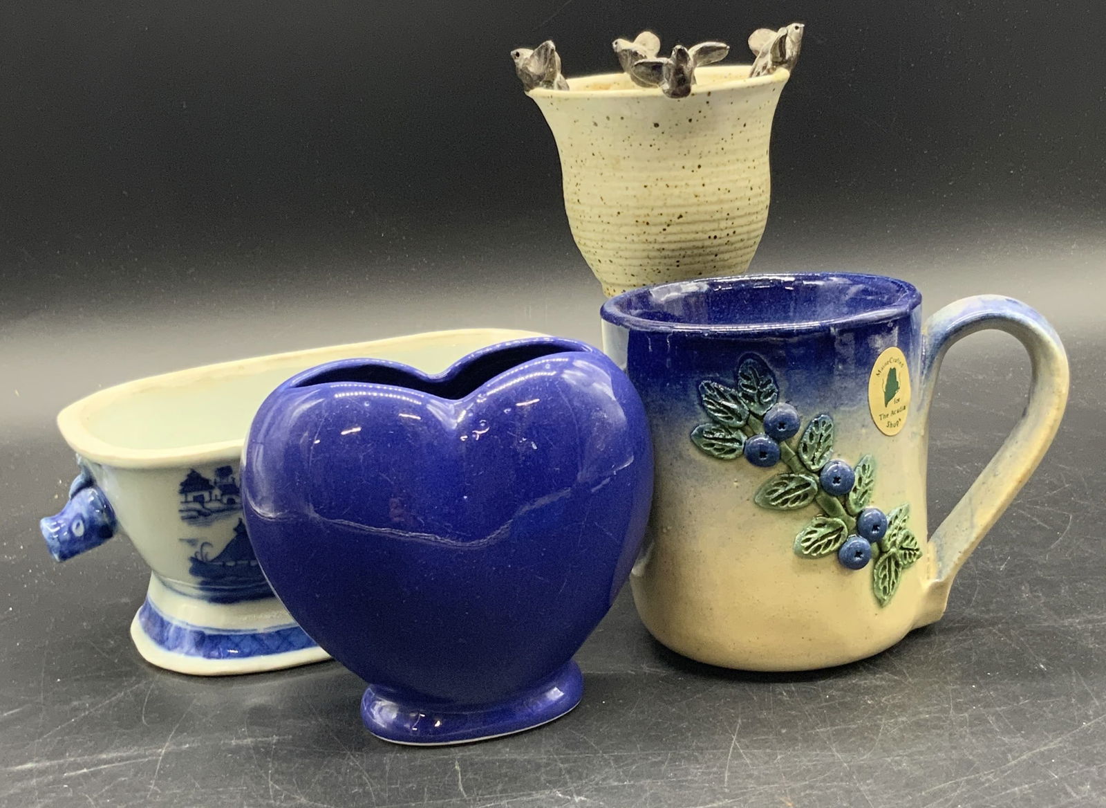 4 Ceramic & Artisan Pottery Vessels, Judaica &more (1 of 12)