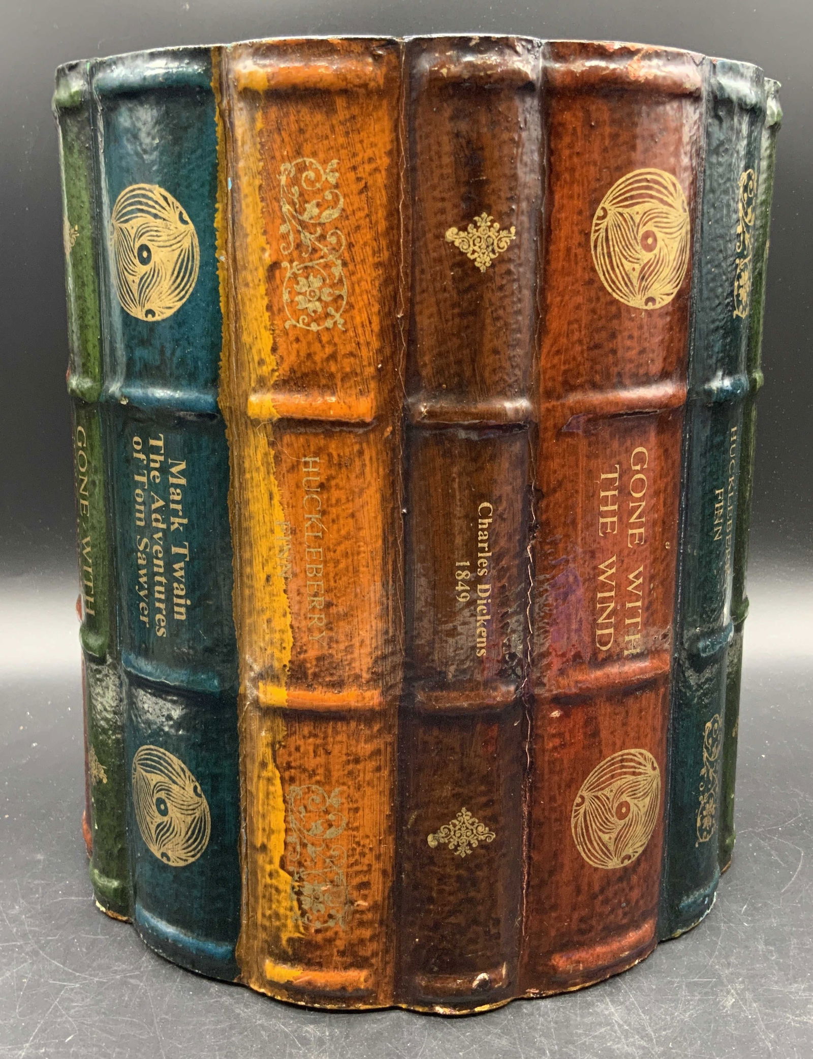 THREE HANDS CORP Faux Book Exterior Wastebasket (1 of 9)