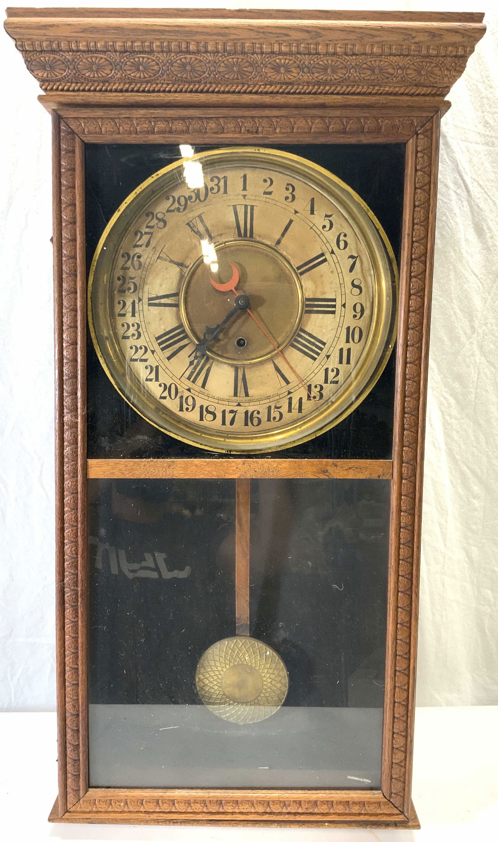 THE SESSIONS CLOCK Vintage Wooden Wall Clock (1 of 9)