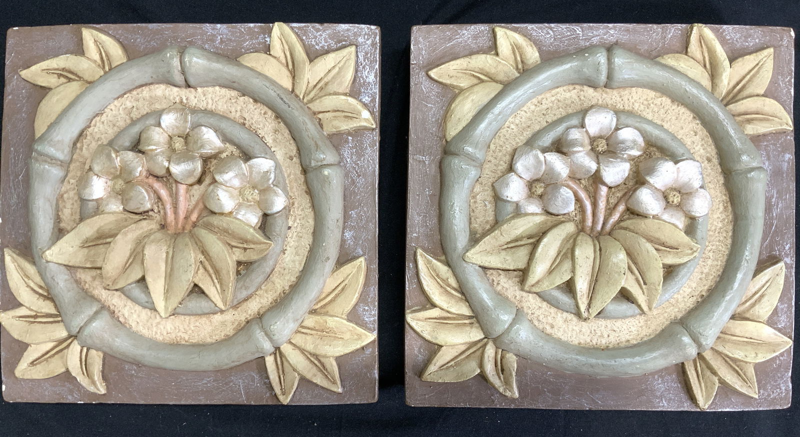 Pair Resinous Floral Wall Decor Wall Art (1 of 6)