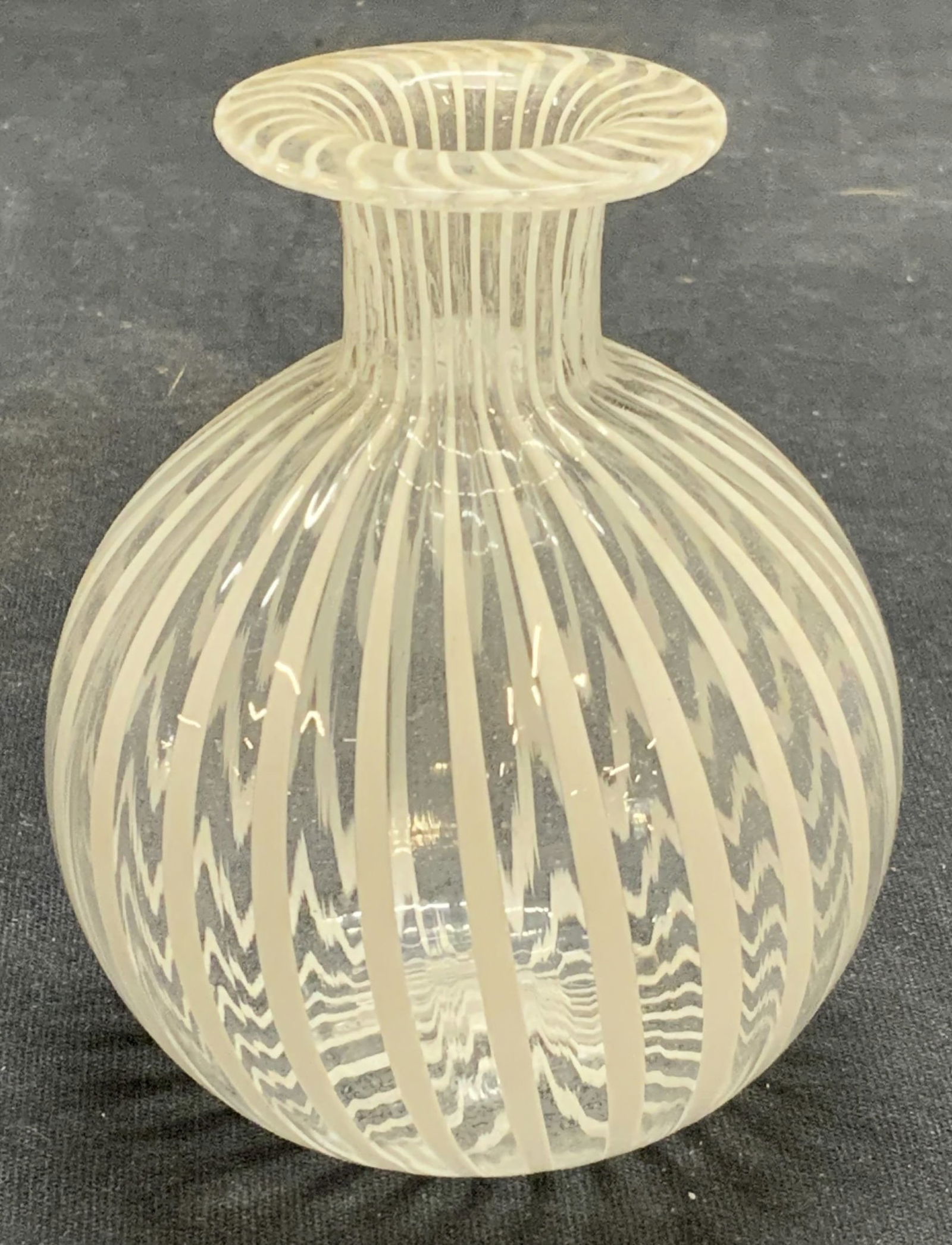 Striped Art Glass Perfume Bottle Bud Vase (1 of 6)