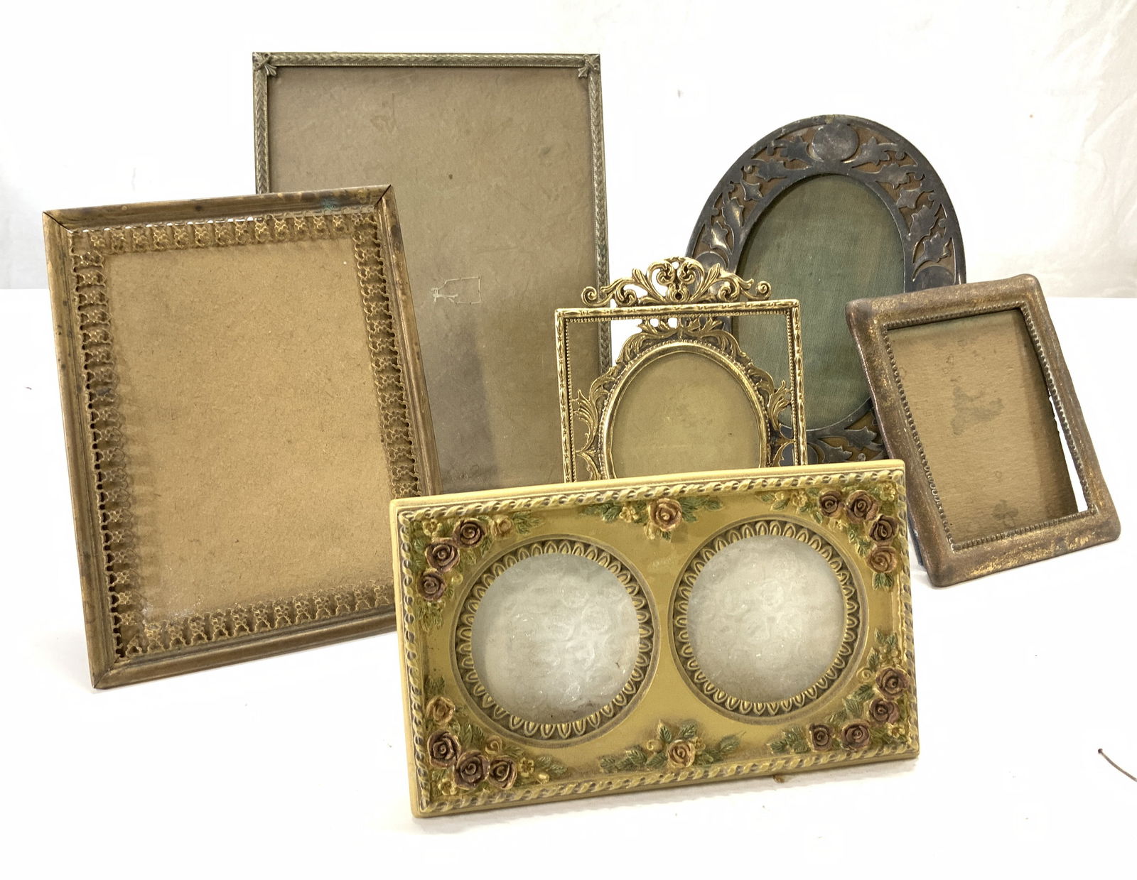 Lot 6 Frames, Gold Plate, Sterling Silver,  More (1 of 9)