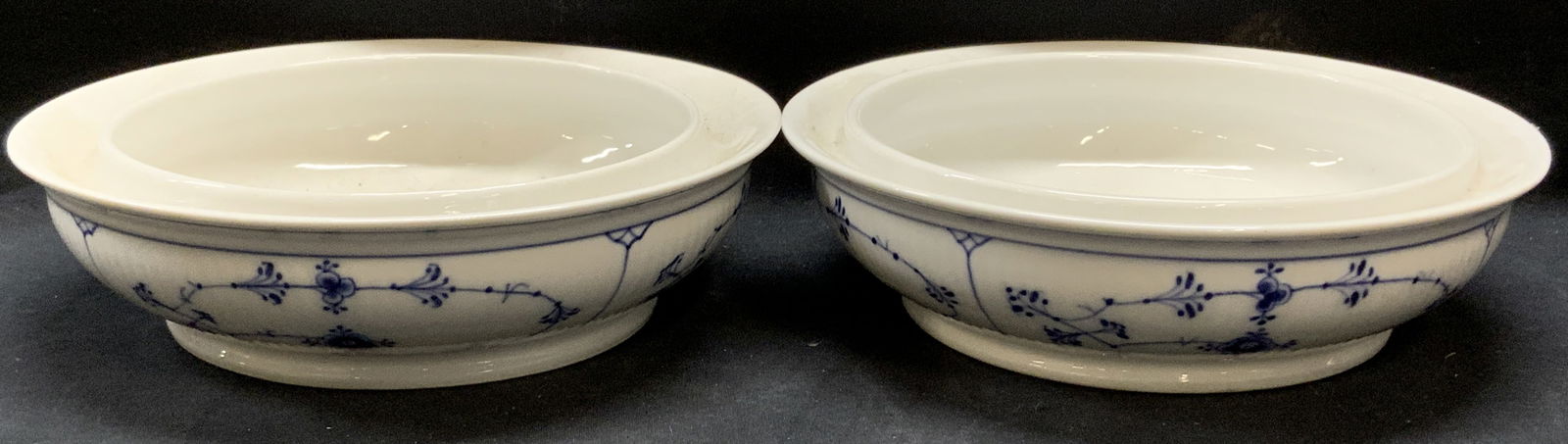 Pair Royal Copenhagen Blue Lace Porcelain Bowls (1 of 6)