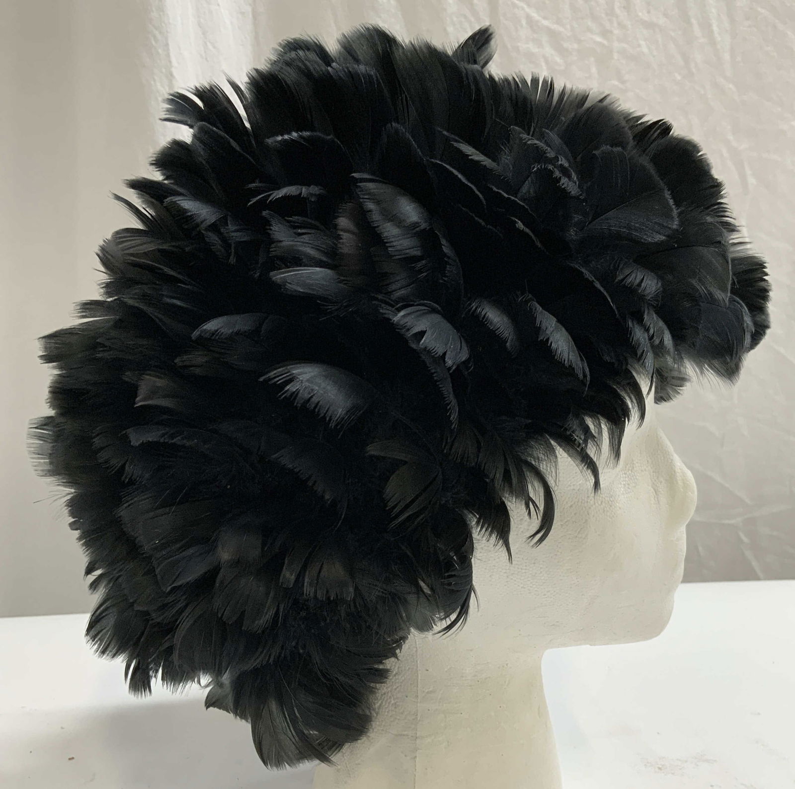 Vintage black Feather Hat (1 of 7)
