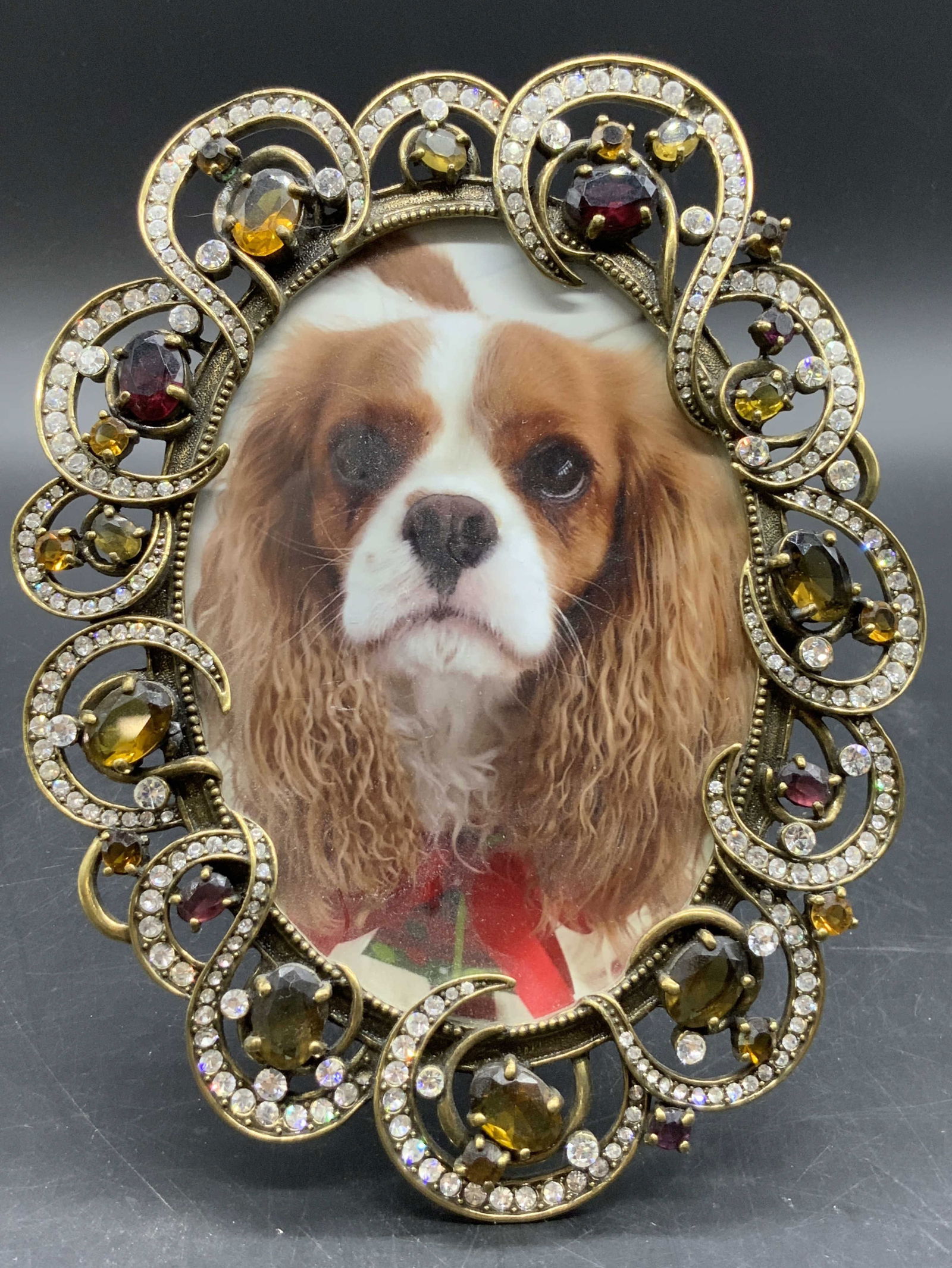 PAPYRUS Bejeweled Metal Oval Picture Frame (1 of 9)