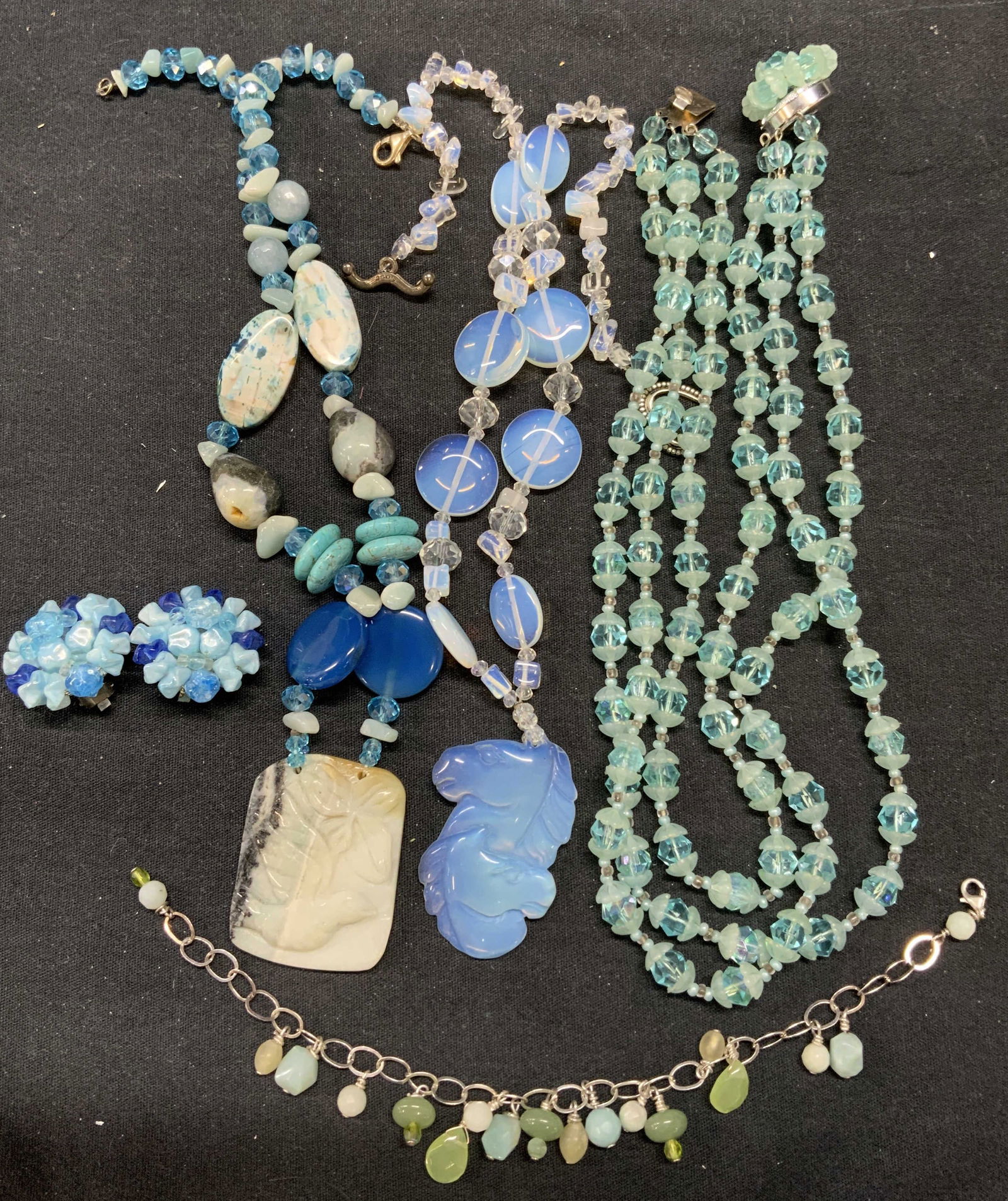 Lot5 Jewelry Sterling Silver, Crystal, Glass, More (1 of 12)