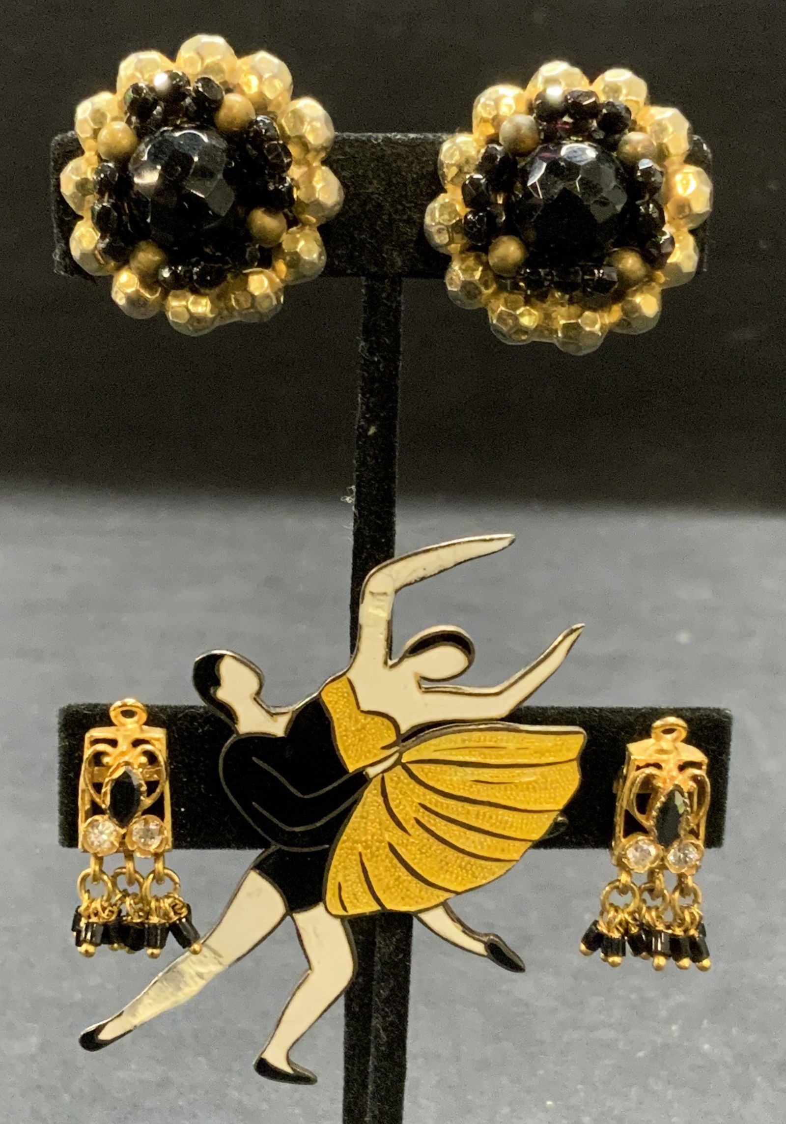 3 Sterling Silver Brooch, Schiaparelli Earrings (1 of 8)