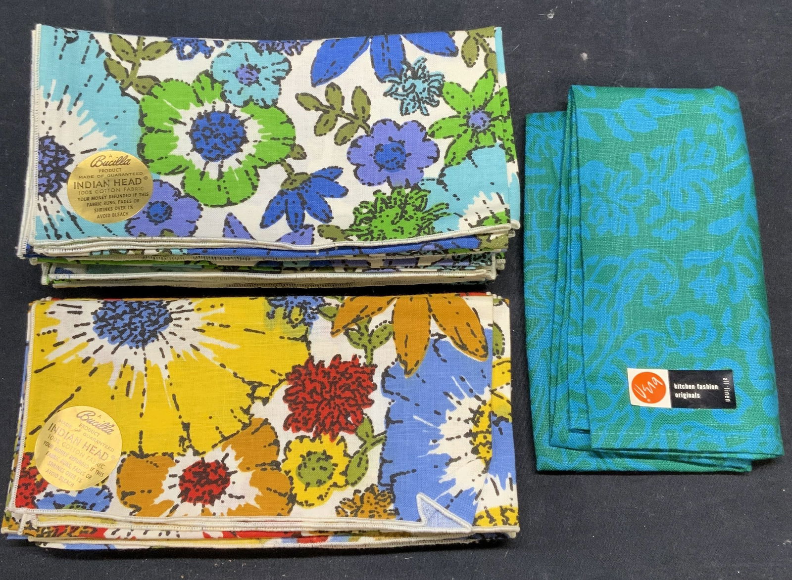 20 Bucilla & Vera Cotton & Linen Table Linens, New (1 of 7)