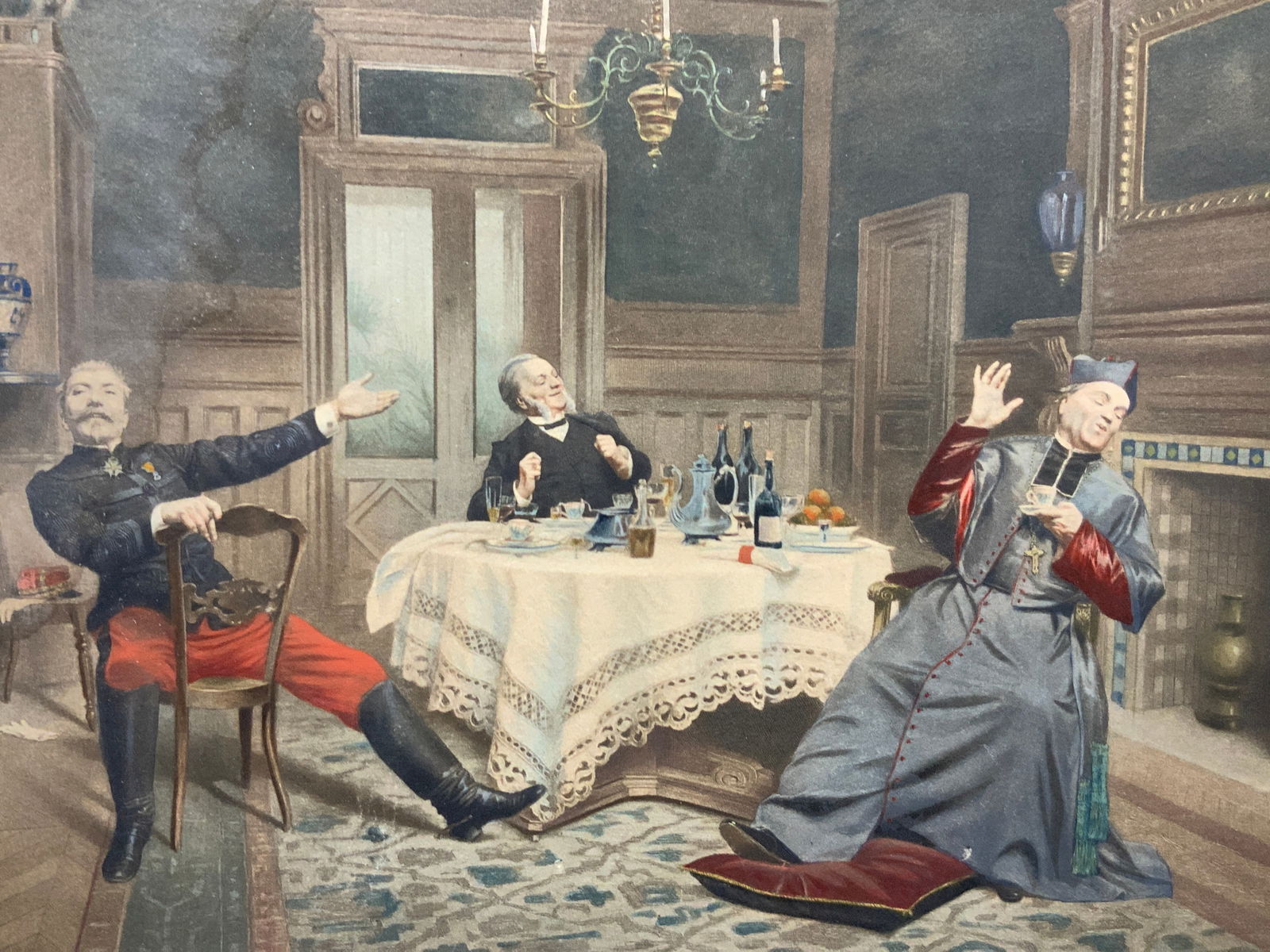 Vintage Une Histoire De Garnison Colored Engraving (1 of 11)