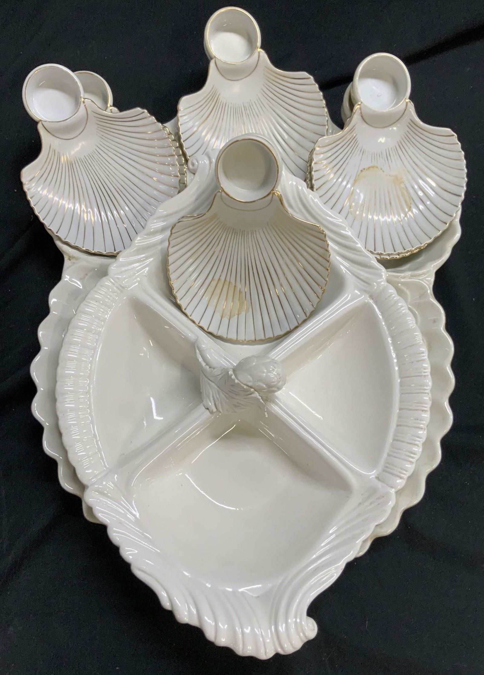 Group Lot White Ceramic Serving Tableware, Italy (1 of 13)