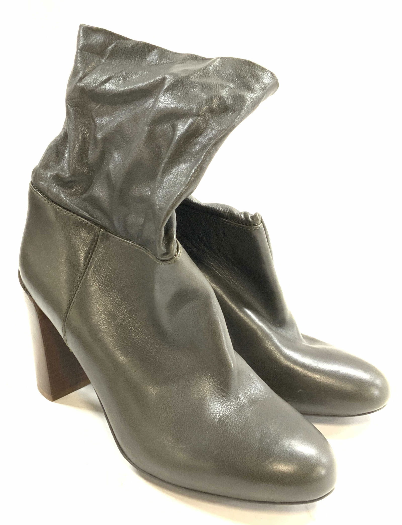 Vince Brown Leather Heeled Boots (1 of 6)