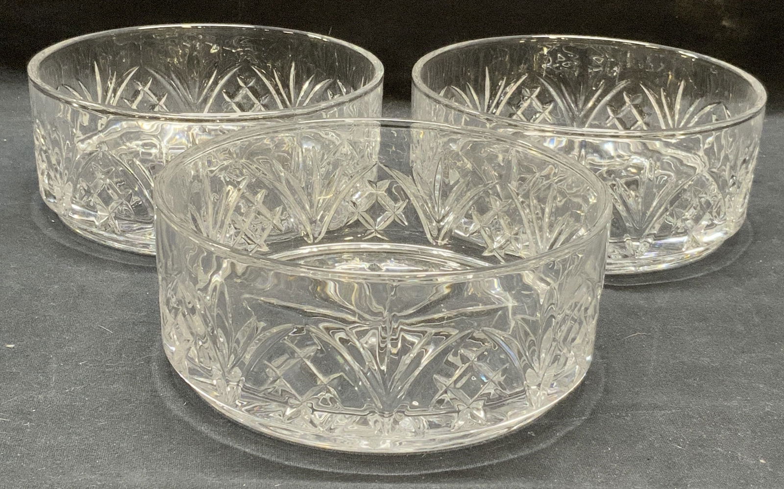 Set 3 Cut Crystal Bowls (1 of 6)