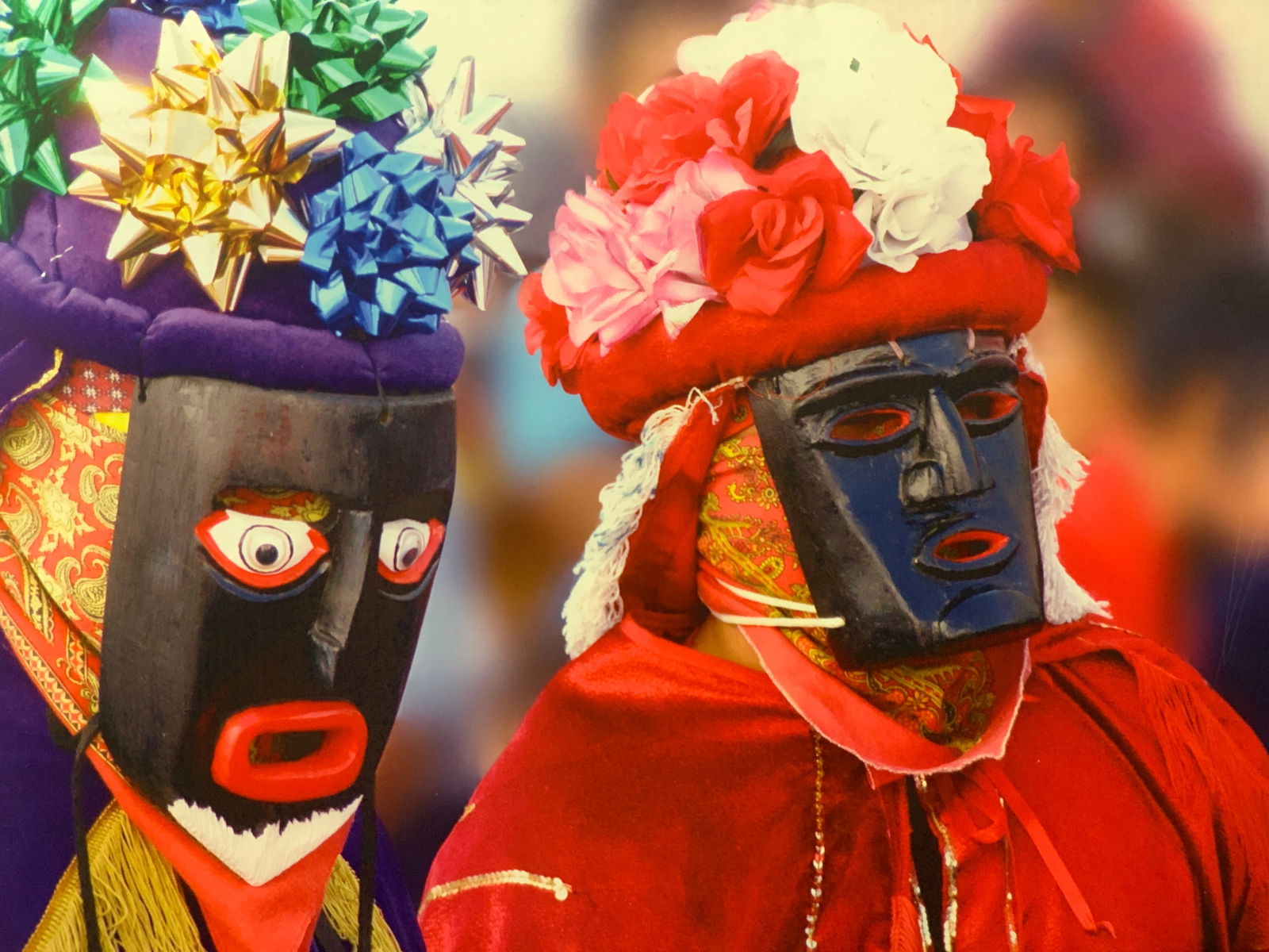 Stretched Fabric Tribal Folk Art (1 of 7)