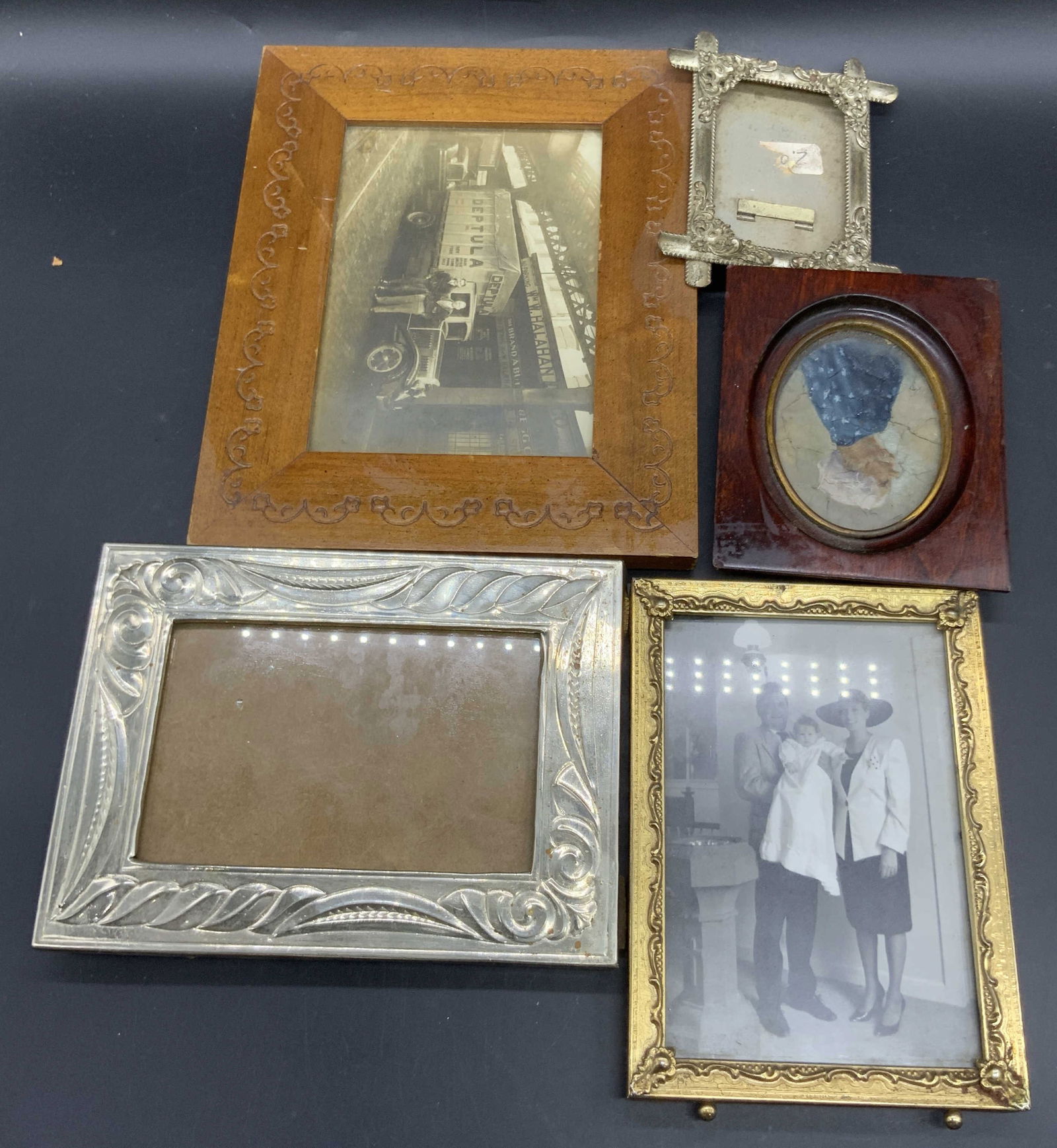 Lot 5 Wood & Metal Picture Frames (1 of 9)