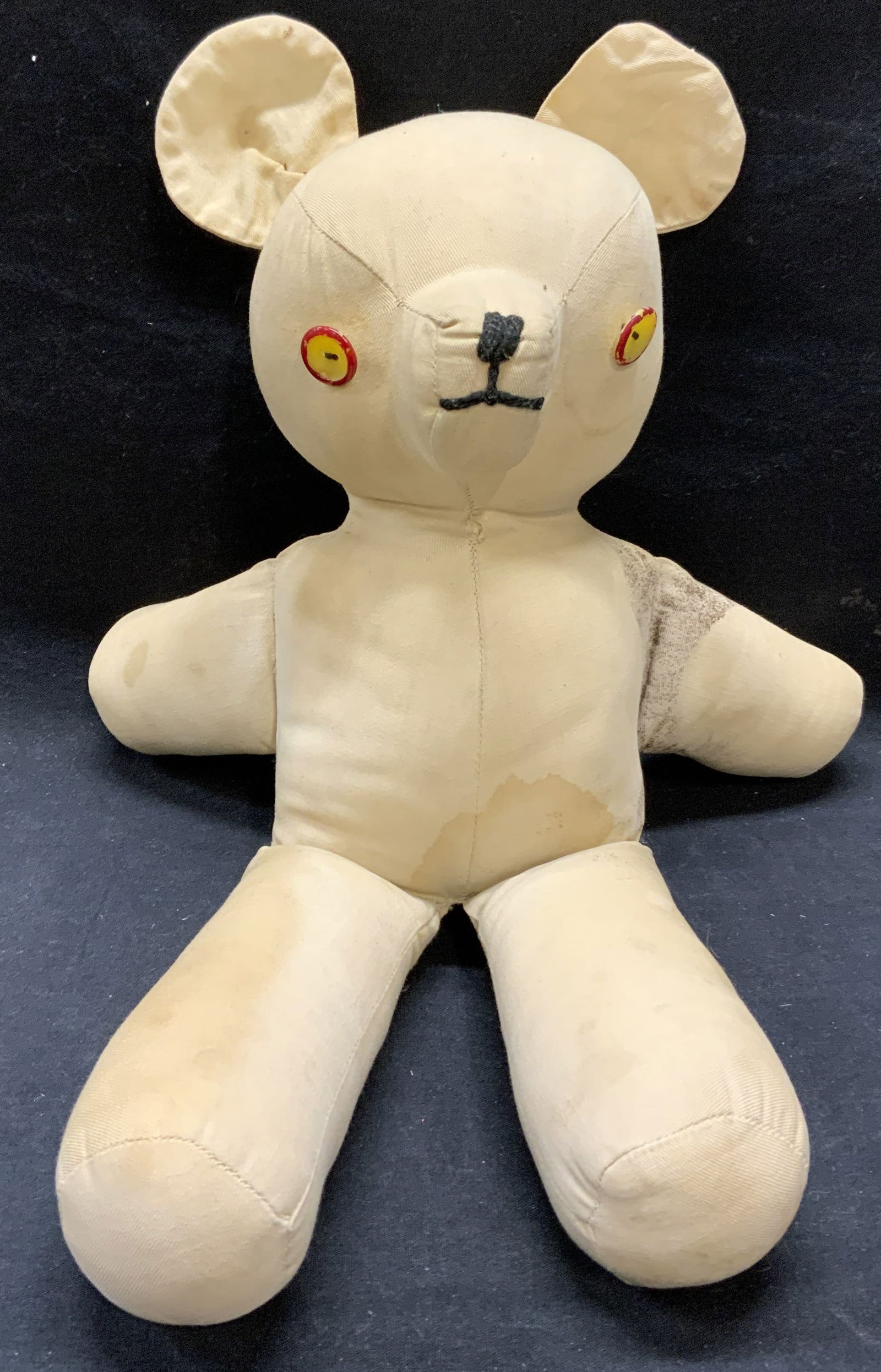 Vintage Handmade Fabric Teddy Bear (1 of 6)
