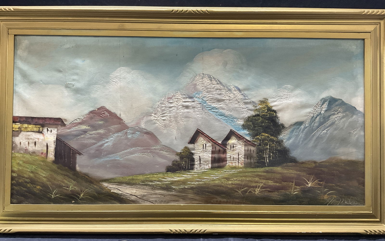 XL Signed & Framed Oil Landscape Painting (1 of 14)