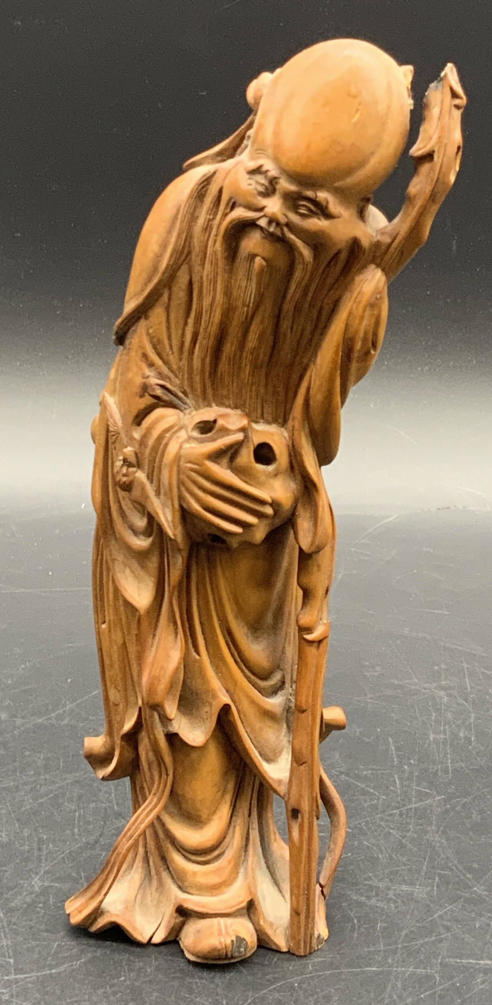 Vintage Hand Carved Wooden Asian Sage Figural (1 of 9)