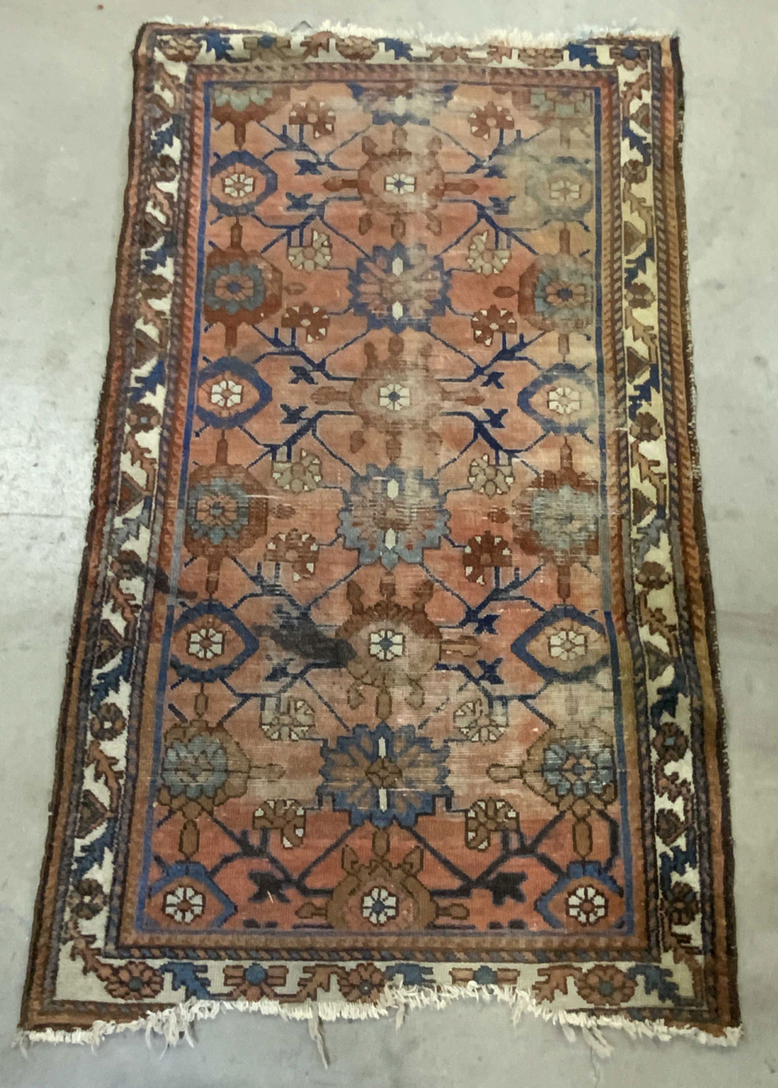 Vintage Hand Loomed Red & Blue Persian Rug (1 of 12)