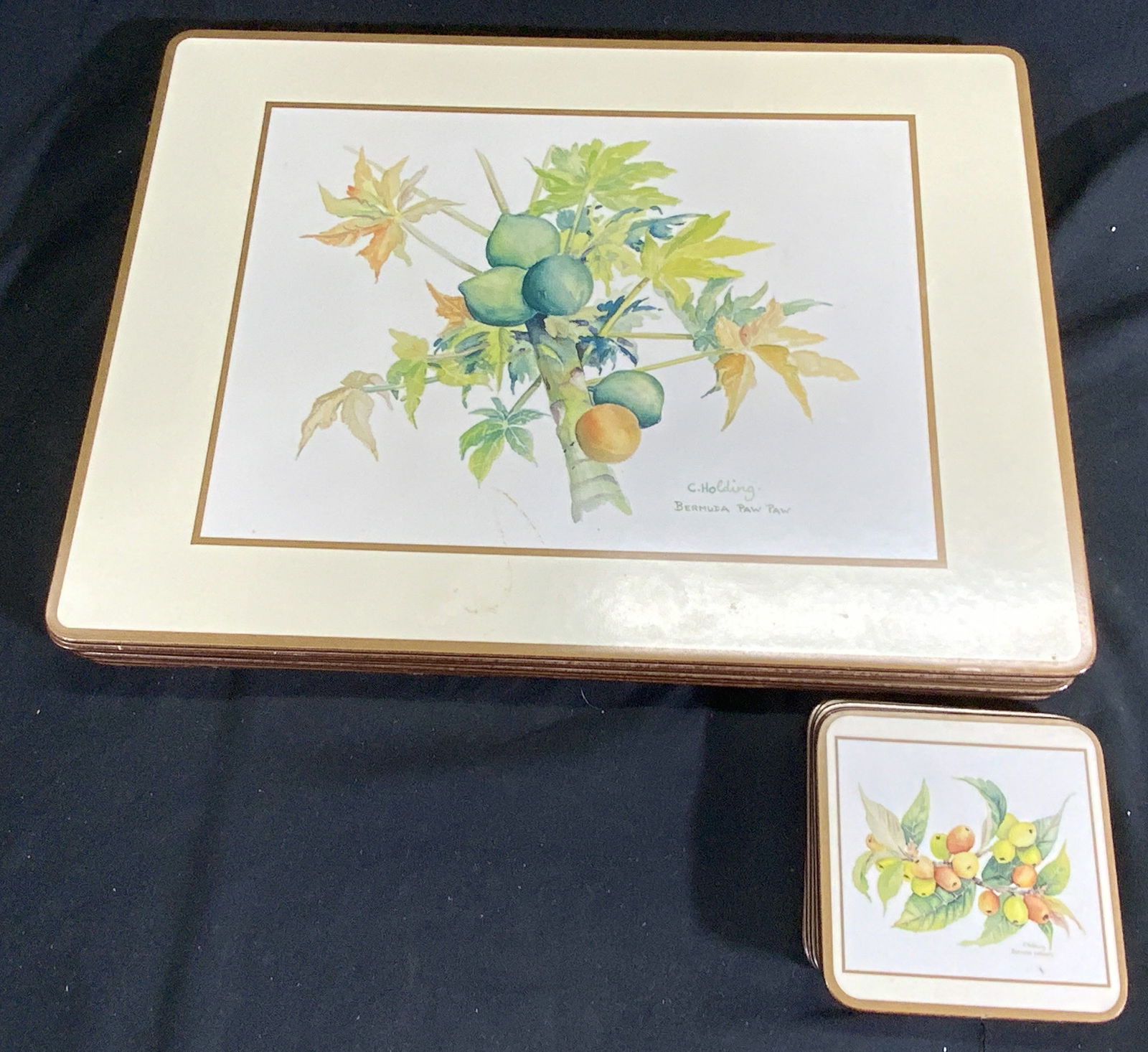 Pimpernel England Cork Backed Coasters & Placemats Auction
