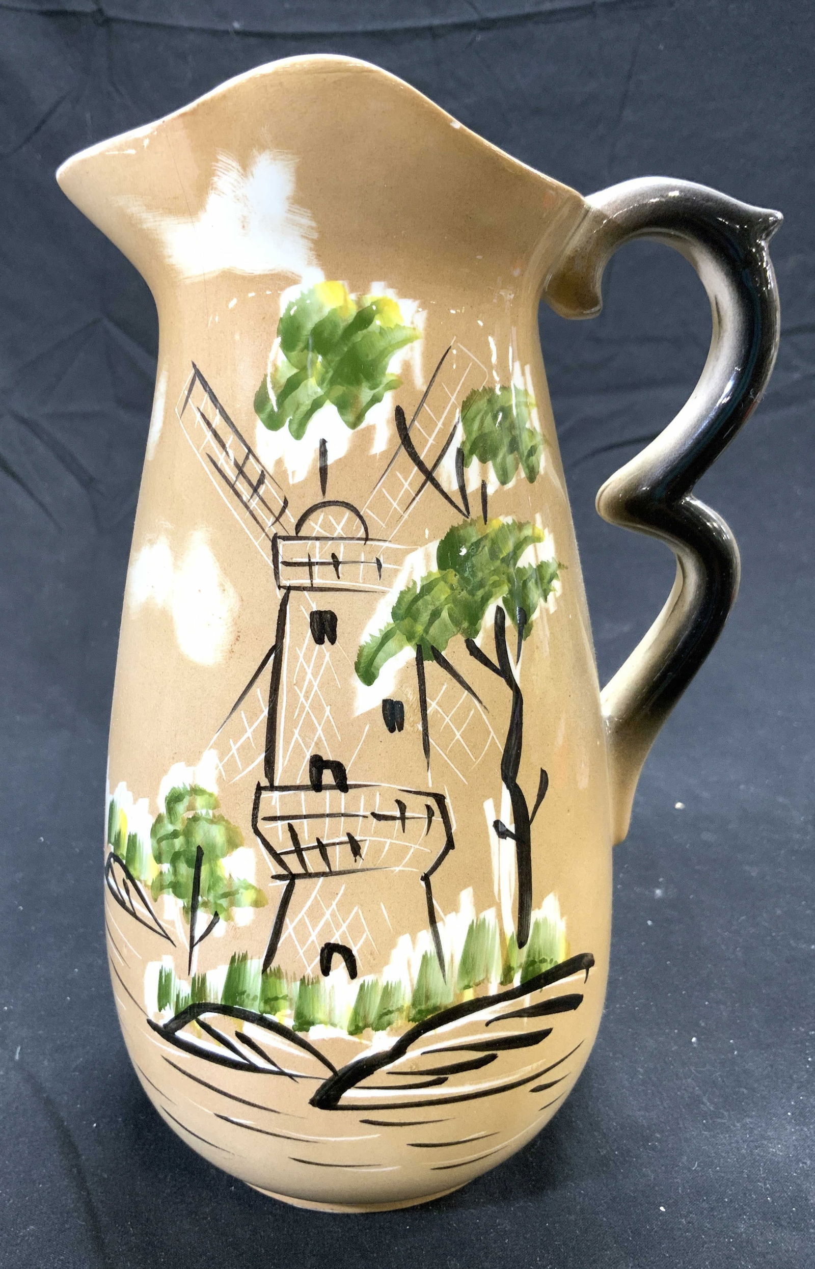 NIPPON YOKO BOEKI CO Ceramic Windmill Pitcher (1 of 8)