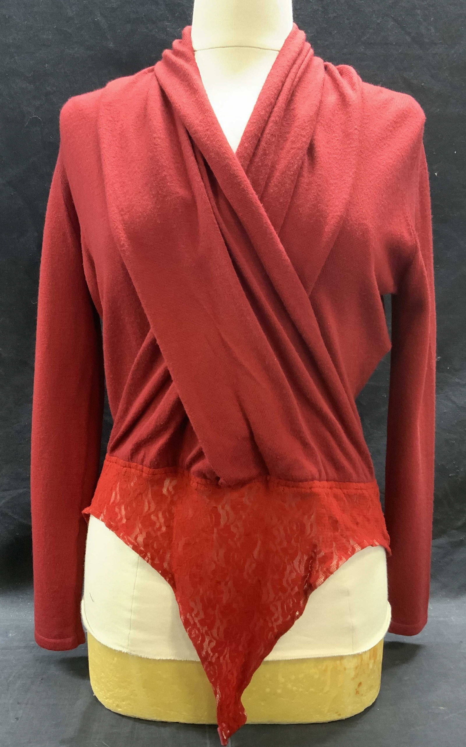 EMANUEL UNGARO Red Wool Bodysuit (1 of 7)