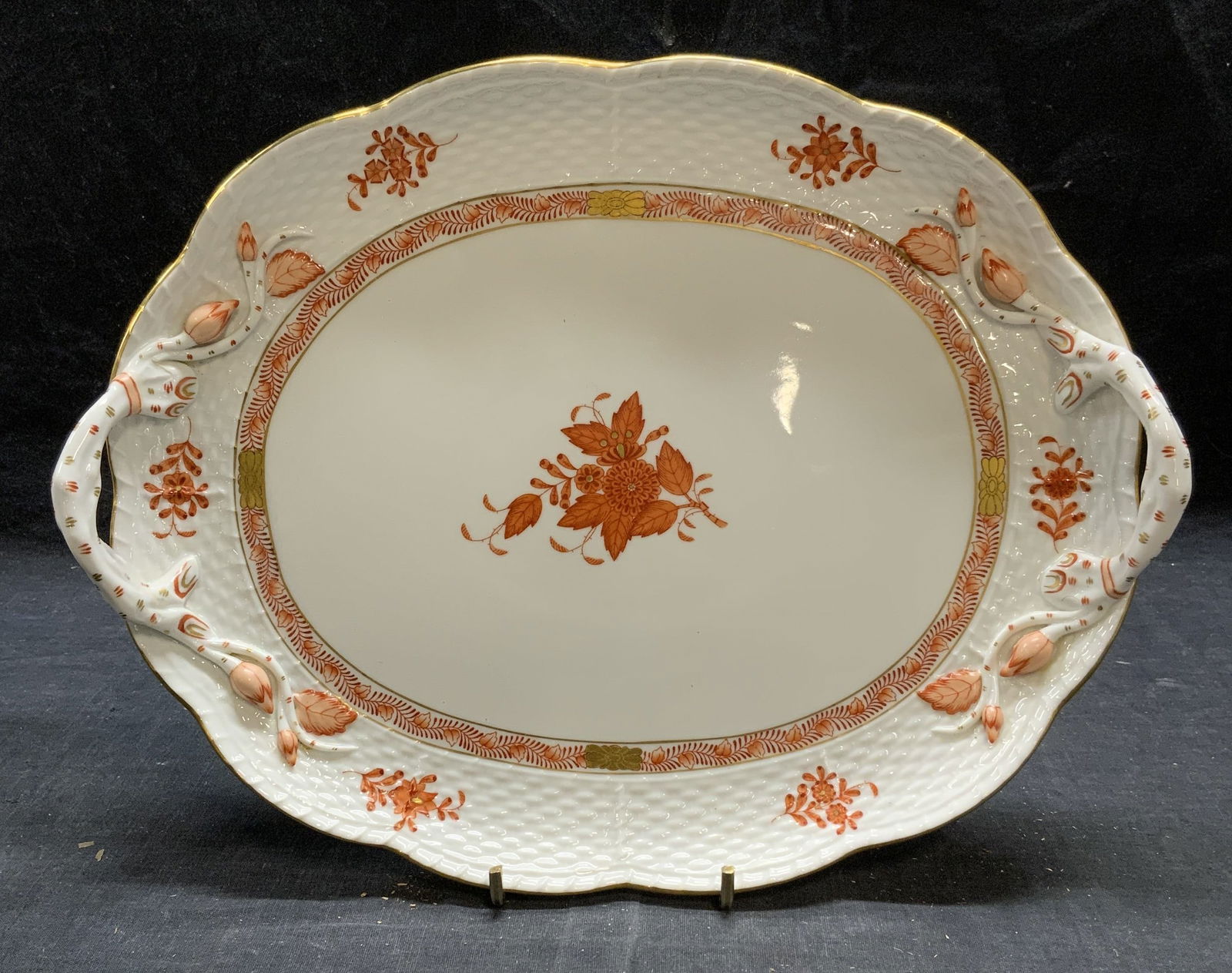 HEREND Hungary Porcelain Chinese Bouquet Platter (1 of 7)