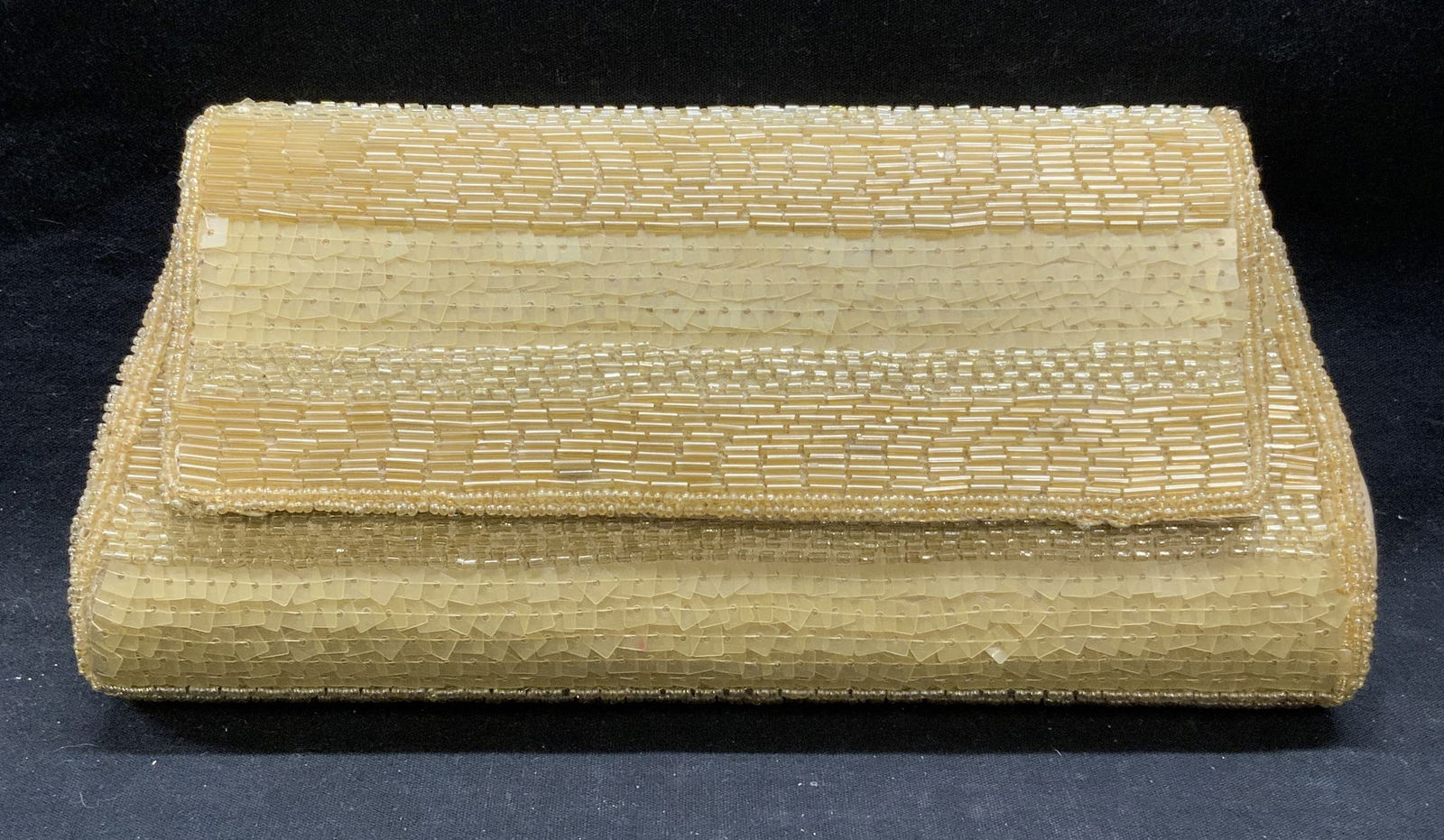 Bijoux Terner Beige Beaded Evening Bag (1 of 6)