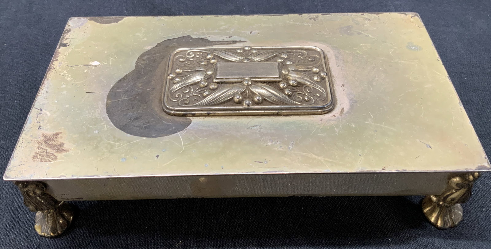 Vintage Ronson Silver Plate Cigarette Trinket Box (1 of 11)
