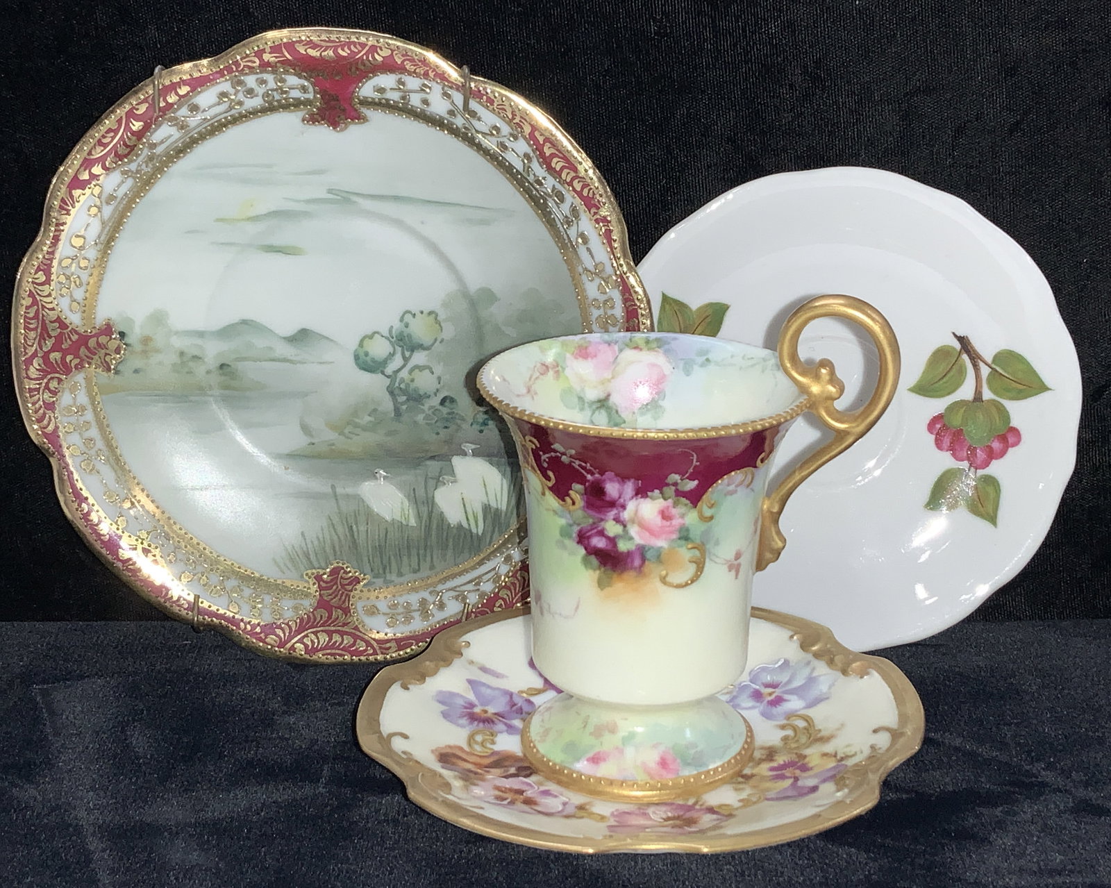Limoges Tea Cup & Saucer, Japanese Wall Plate , 4 (1 of 9)