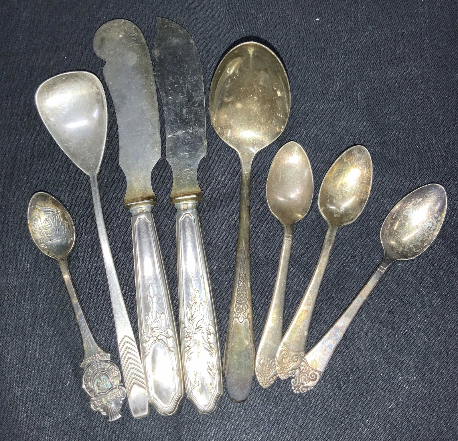 8 Sterling & SP Stamped Utensils (1 of 14)