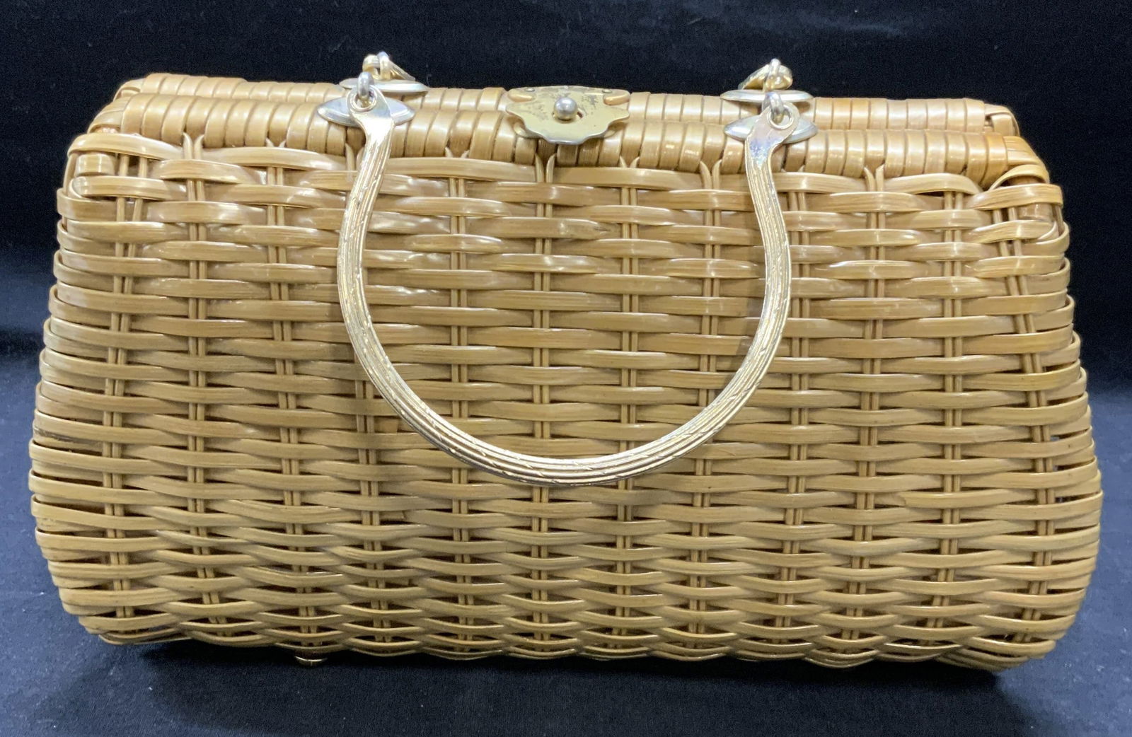 Woven Faux Wicker Handbag (1 of 6)