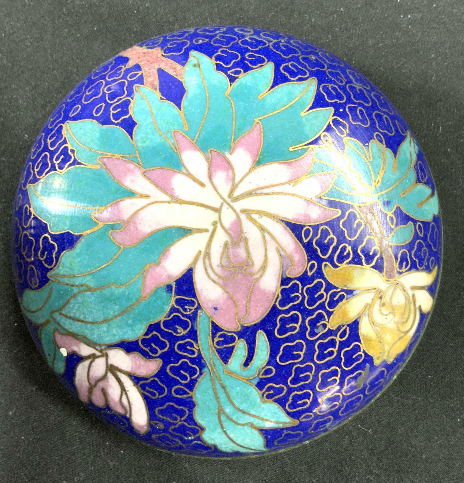 Vintage Lidded Asian Cloisonne Keepsake Box (1 of 6)