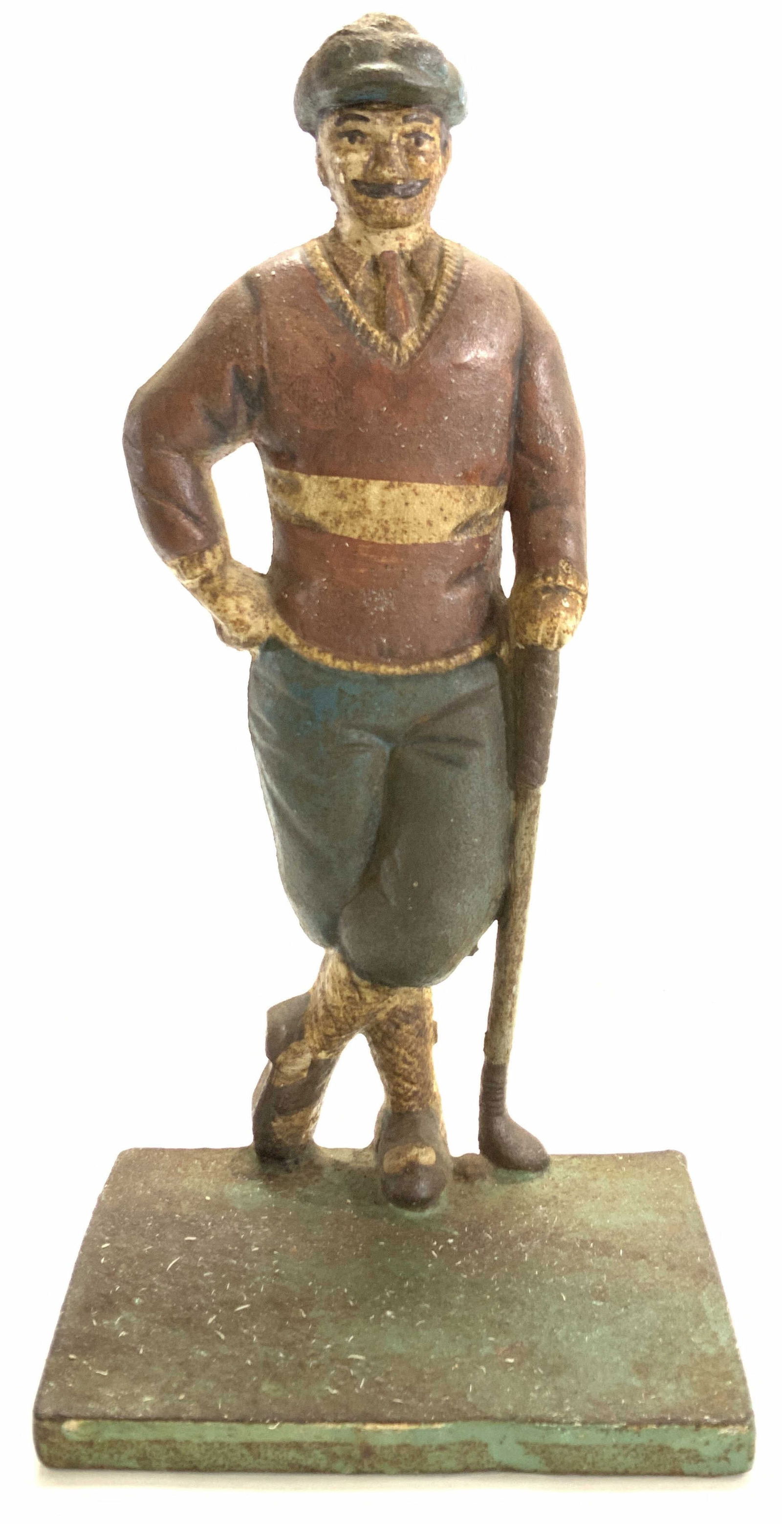 Antique Cast Iron Golf Player Door Stop (1 of 7)