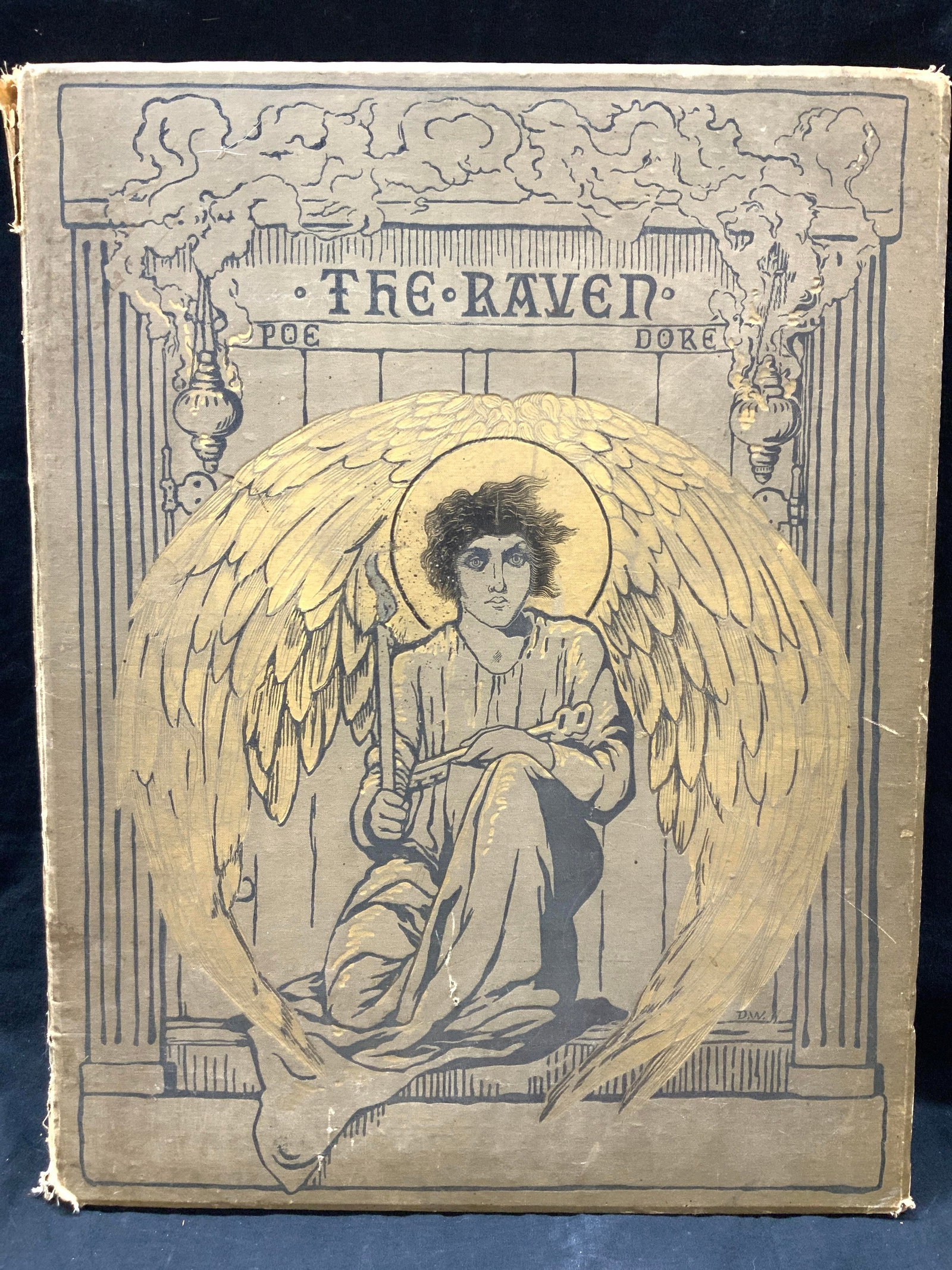 Edgar Allen Poe The Raven XL Illustrated Book 1884: XL hardcover book. The Raven By Edgar Allen Poe, illustrated by Gustave Roe, with comment by Edmund C. Stedman. Copyright 1884, Harper & Brothers, Publishers, Franklin Square. Approximately 18.5 x 14.