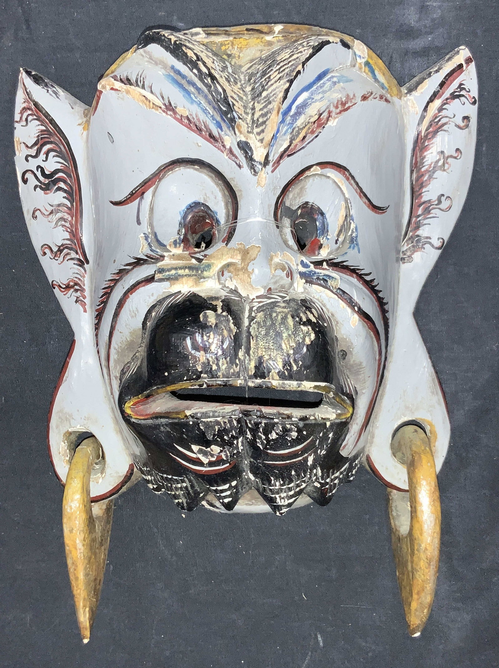 Carved & Painted Wooden Balinese Monkey Mask (1 of 11)