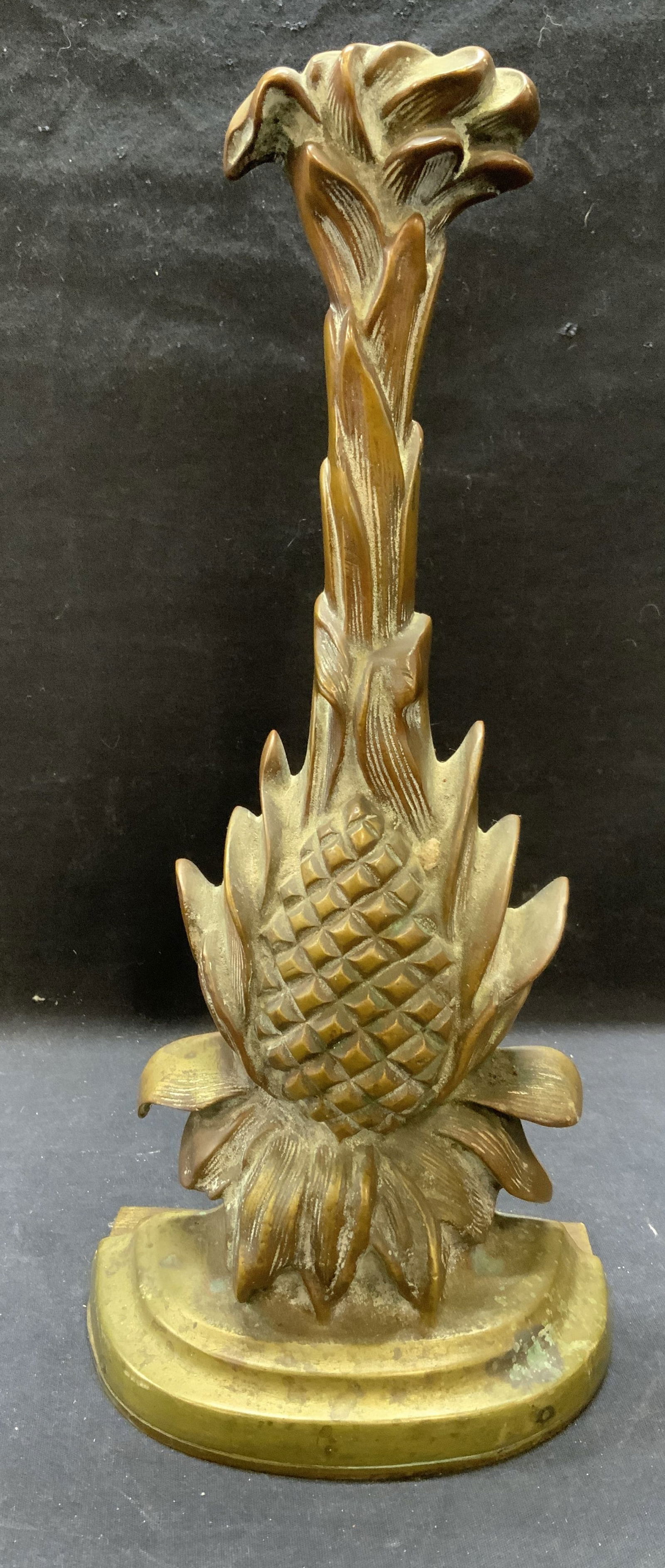 XL Vintage Heavy Bronze Pineapple Doorstop (1 of 6)