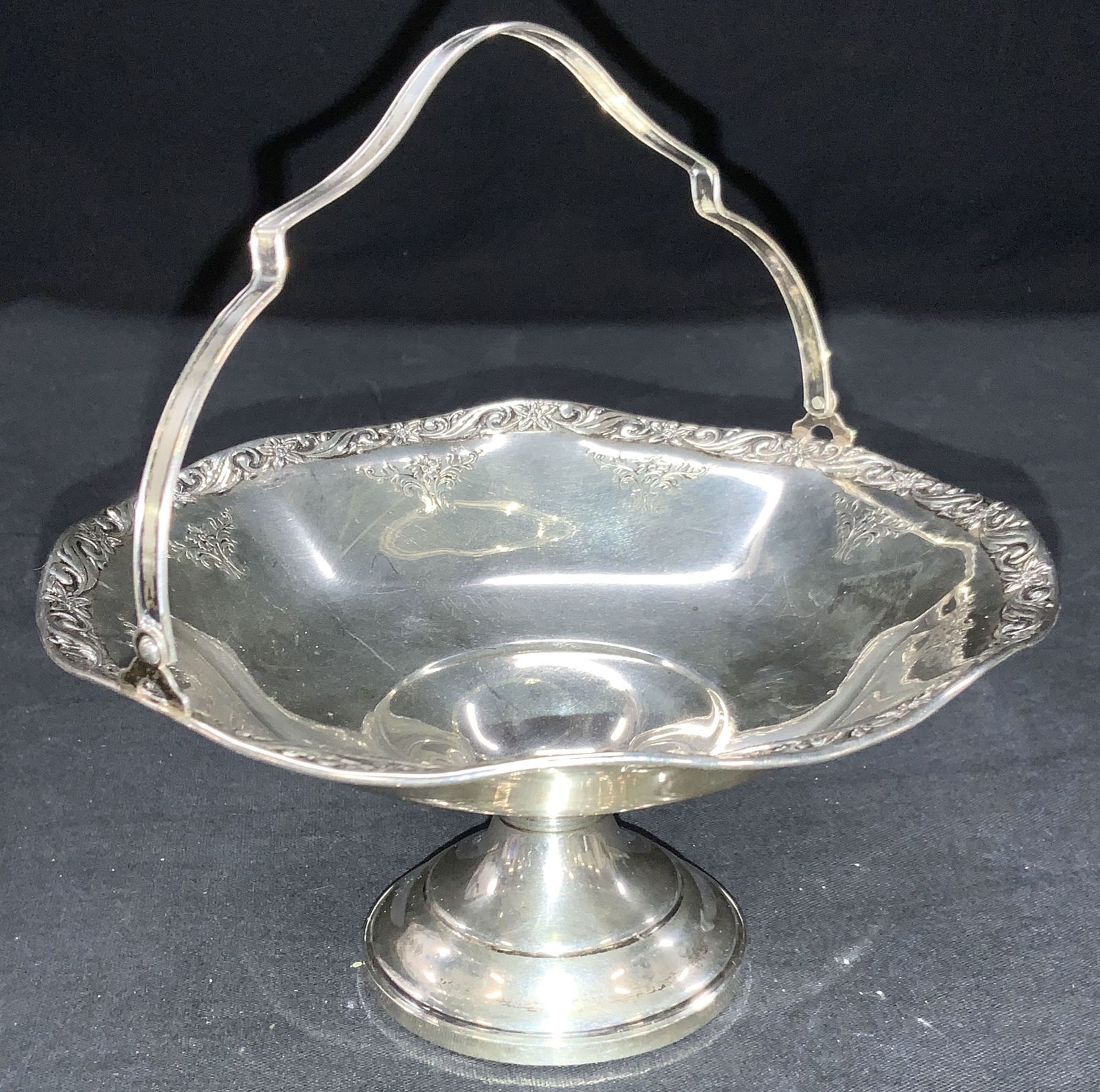 Sterling Silver Footed Trinket Dish Basket (1 of 7)