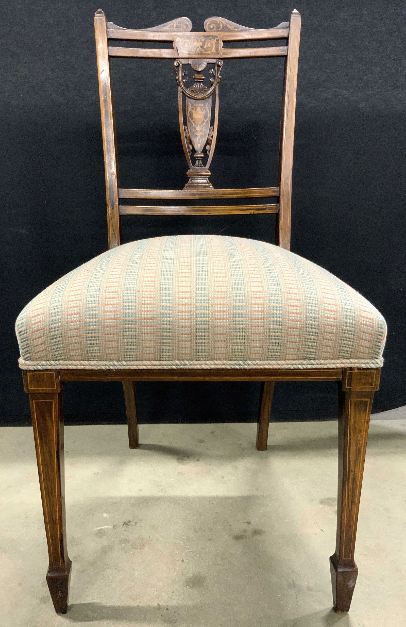 Vintage Rosewood Marquetry Inlaid Side Chair (1 of 11)