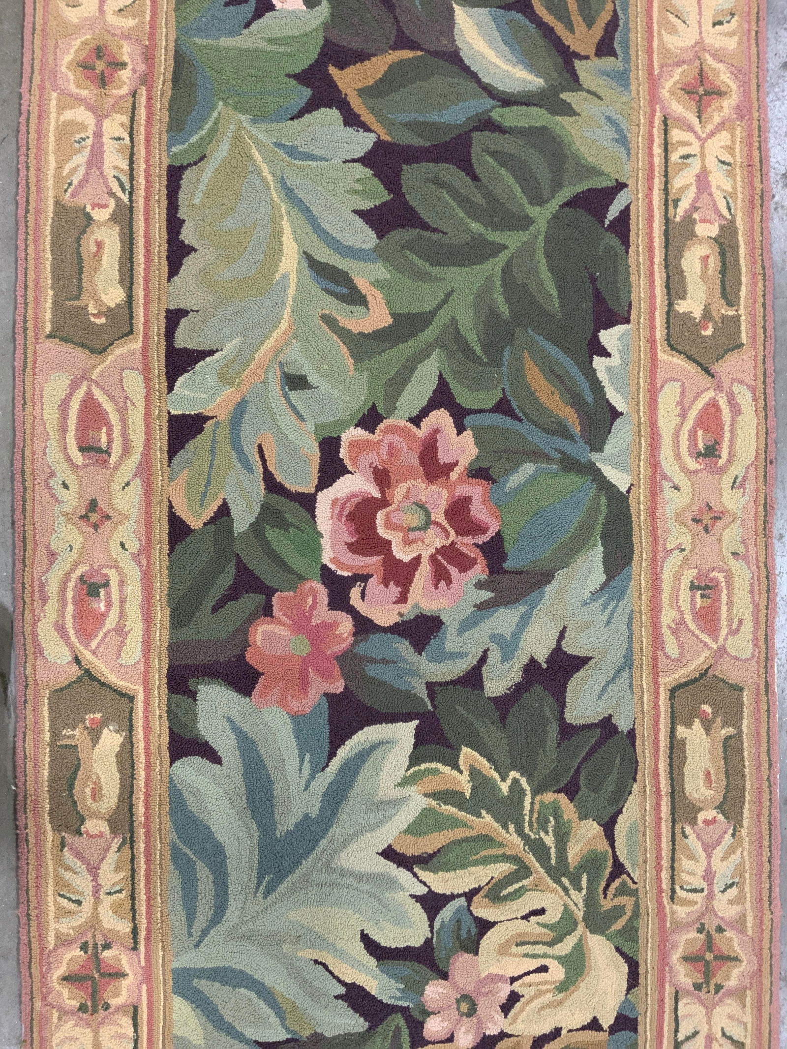 Vintage Floral Hooked Runner Rug (1 of 7)